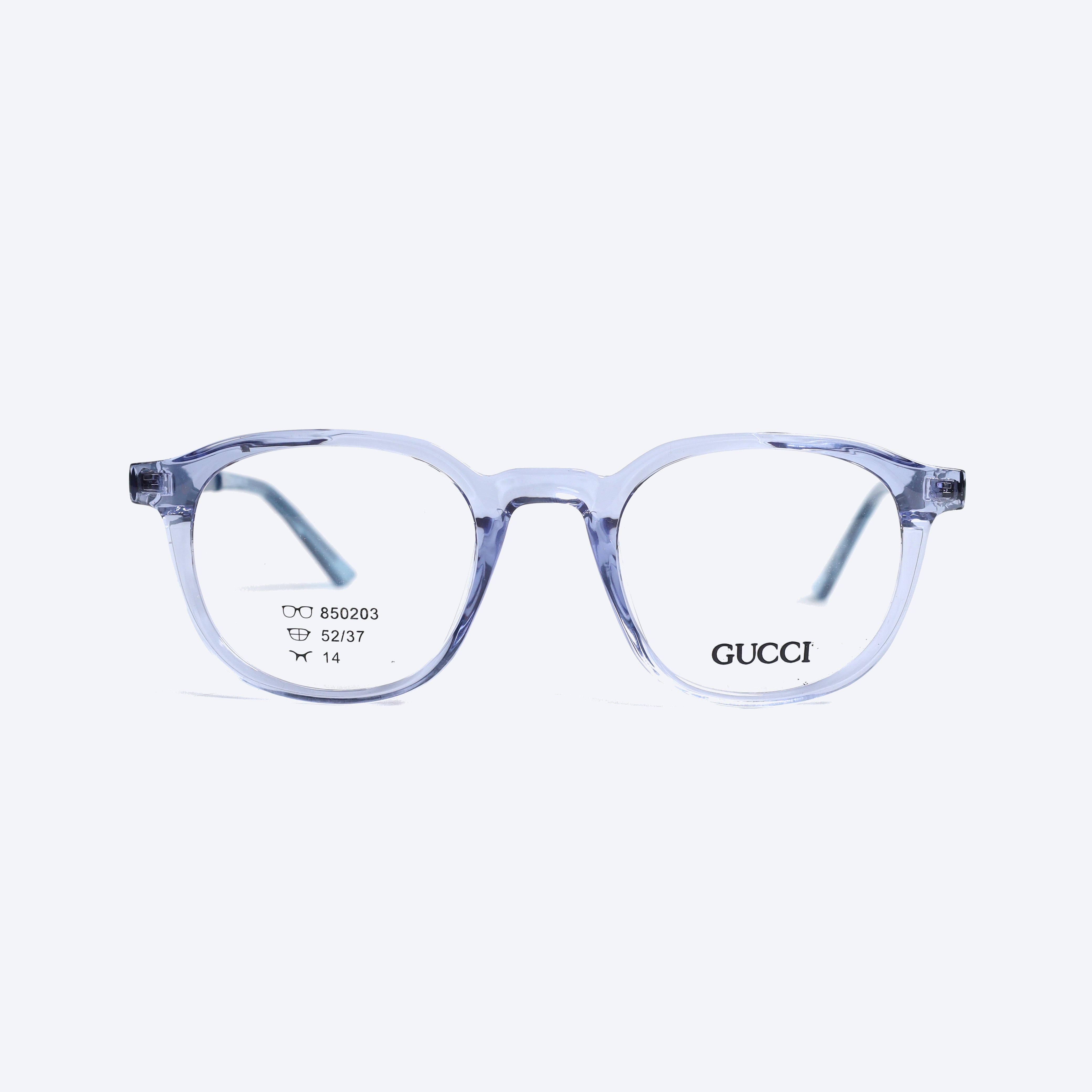 Gucci 850203 Geometric Eyeglasses - Transparent Blue