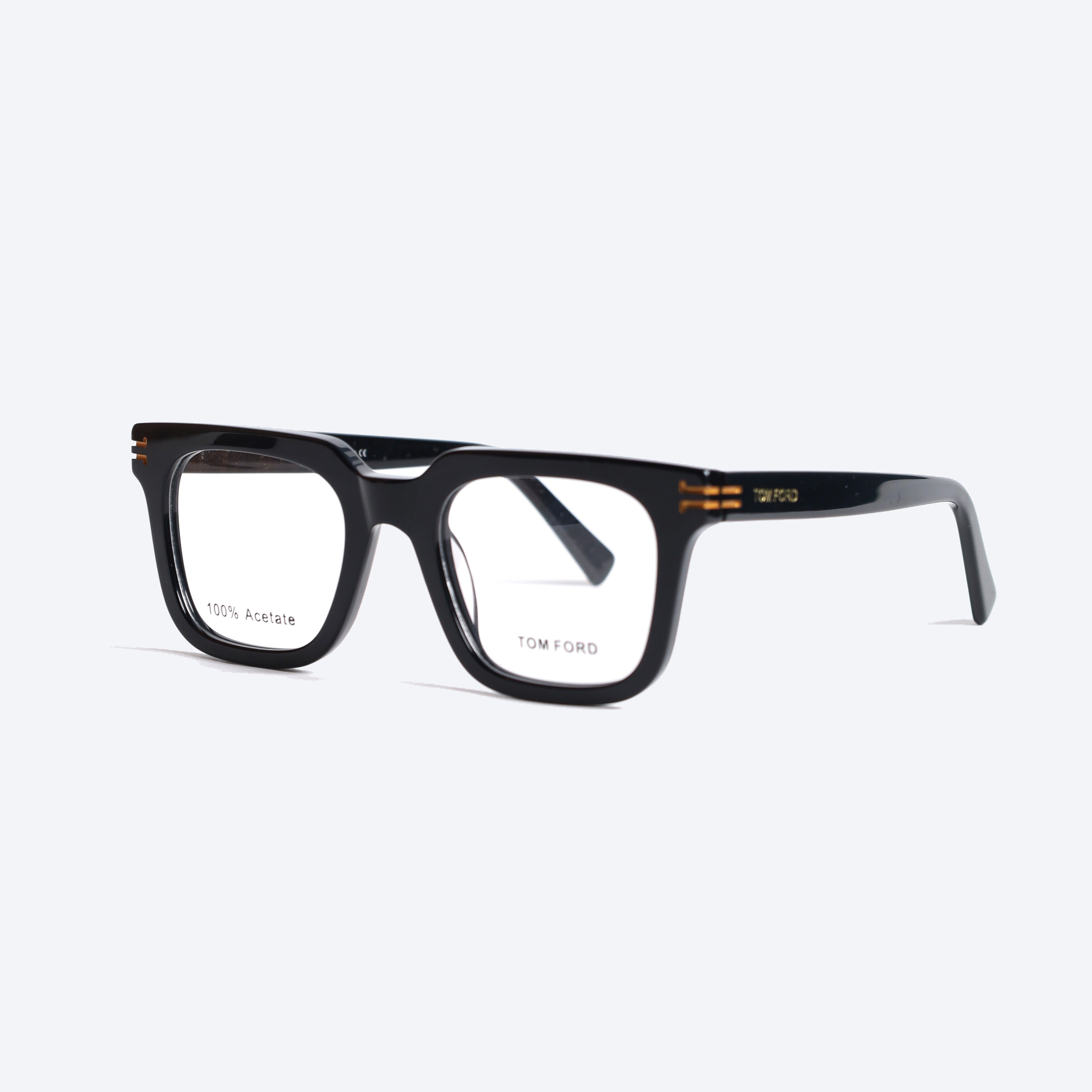 Tom Ford QM22017 Geometric Square Eye Glasses for Unisex - Black