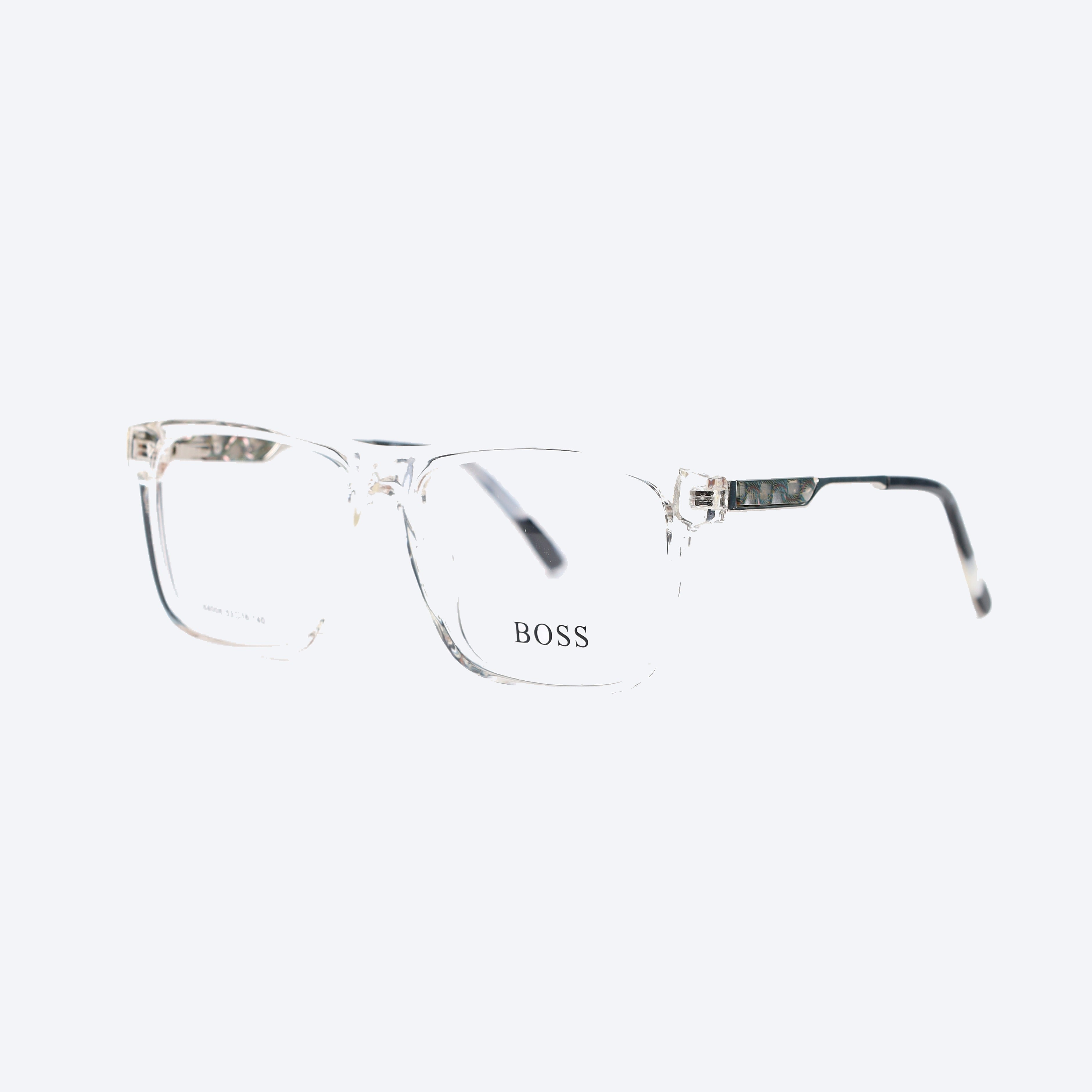 Boss 64008 Square Eye Glasses for Unisex - Transparent