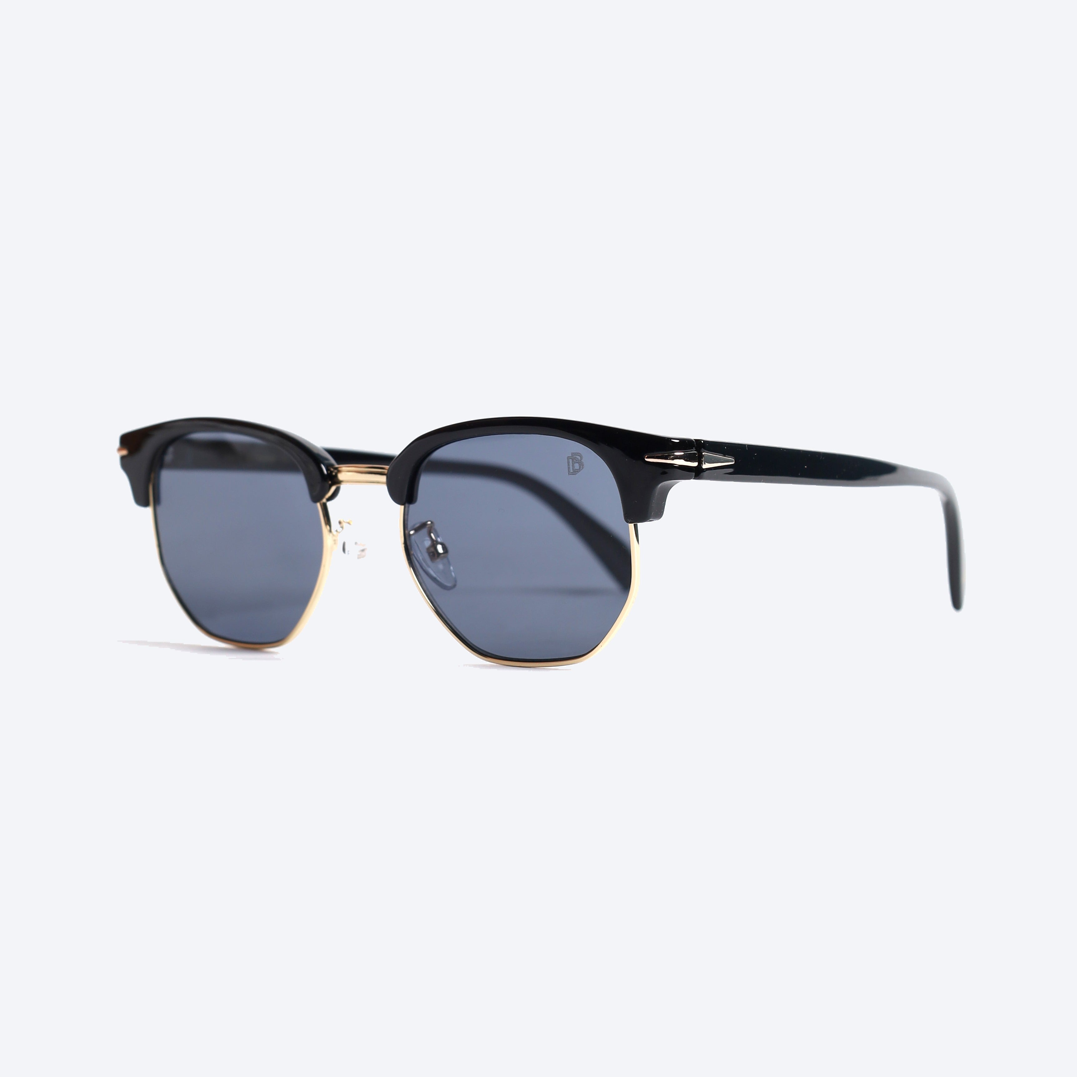 David Beckham 1889 C3 Wayfarer Sun Glasses for Unisex - Black Golden