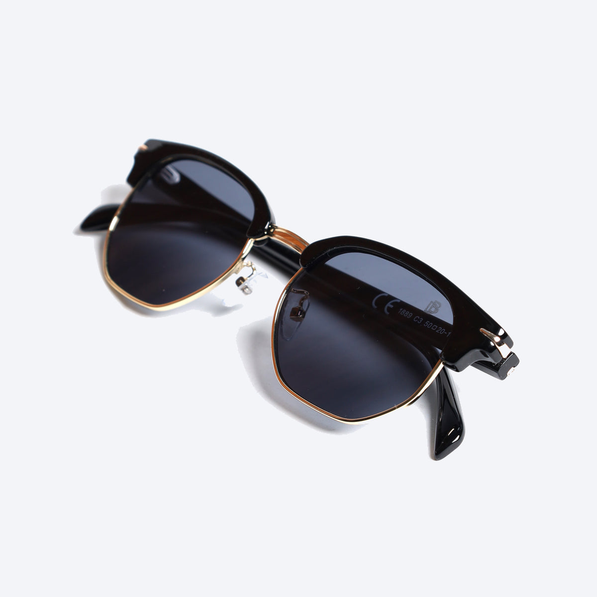 David Beckham 1889 C3 Wayfarer Sun Glasses for Unisex - Black Golden