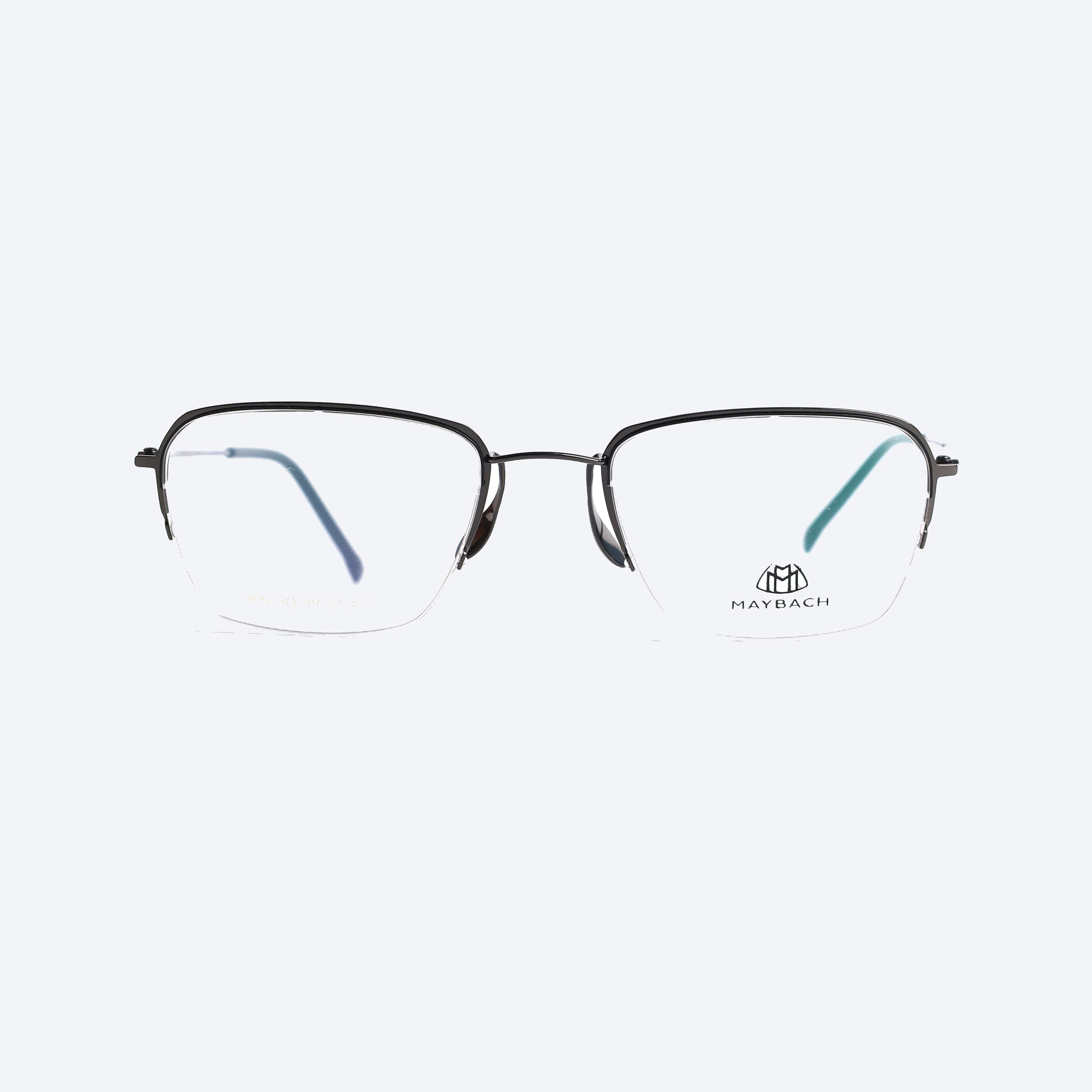 May Bach Titanium 38386 Aviator Eye Glasses for Unisex - Black