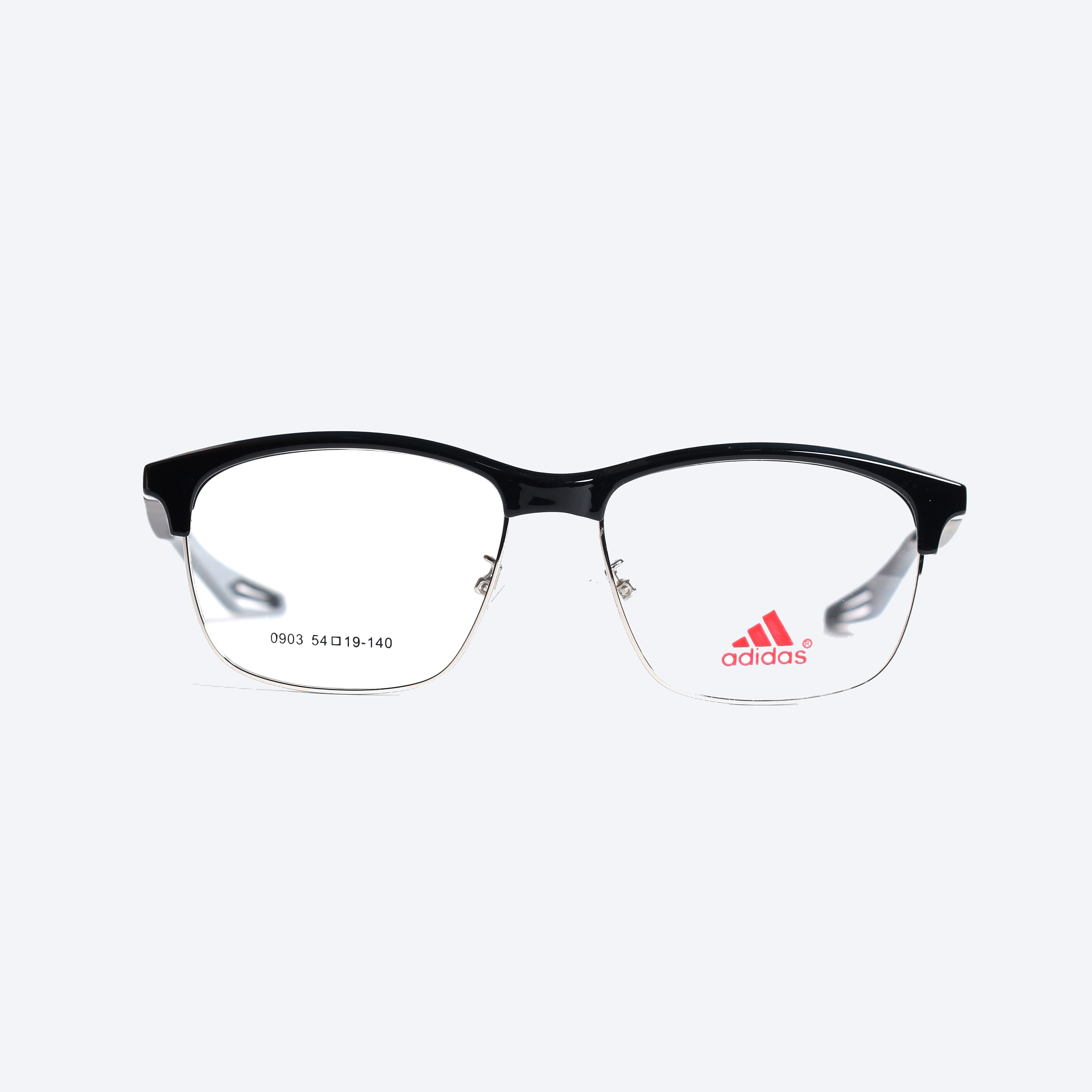 Adidas 0903 Club master Eye Glasses for Unisex - Black Silver