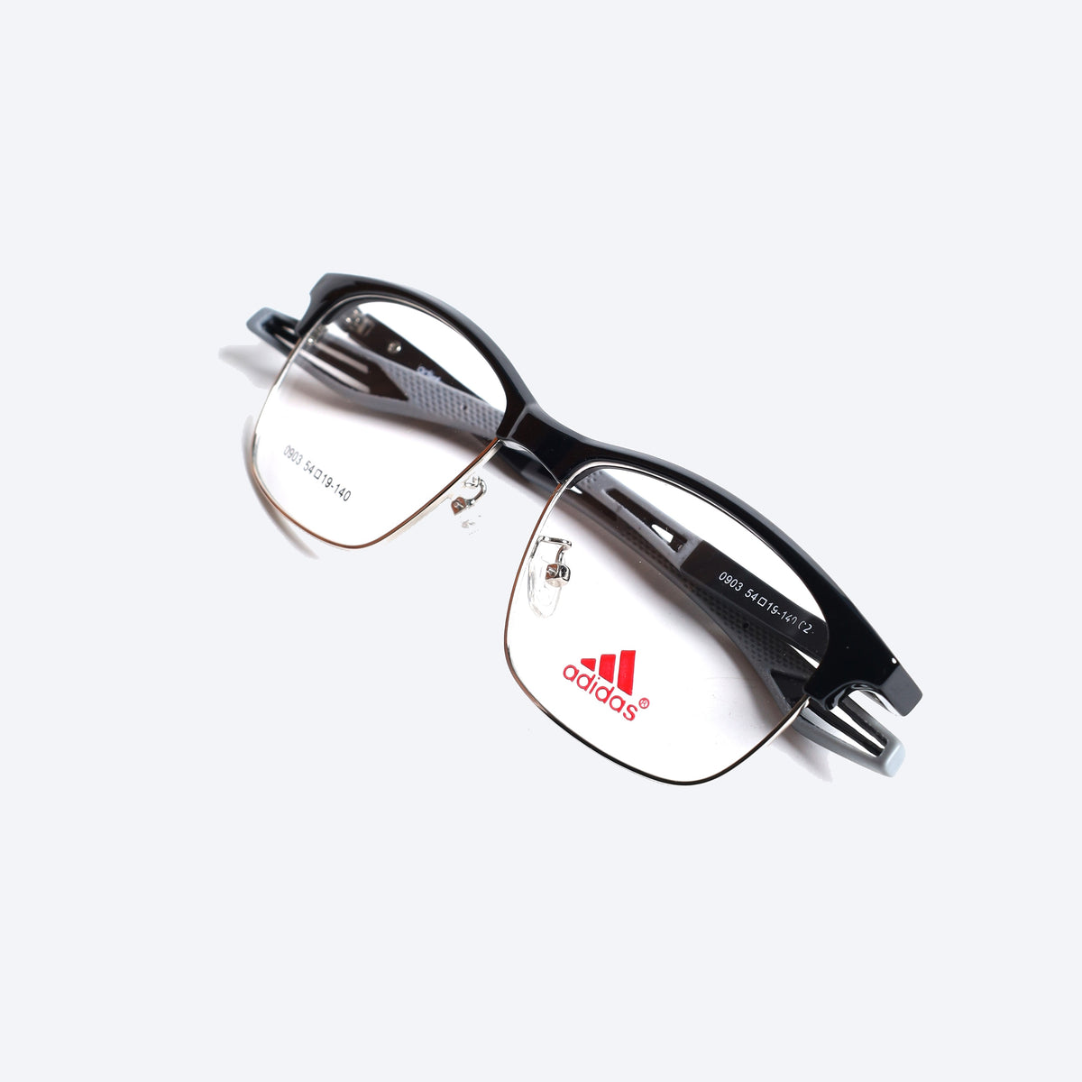 Adidas 0903 Club master Eye Glasses for Unisex - Black Silver