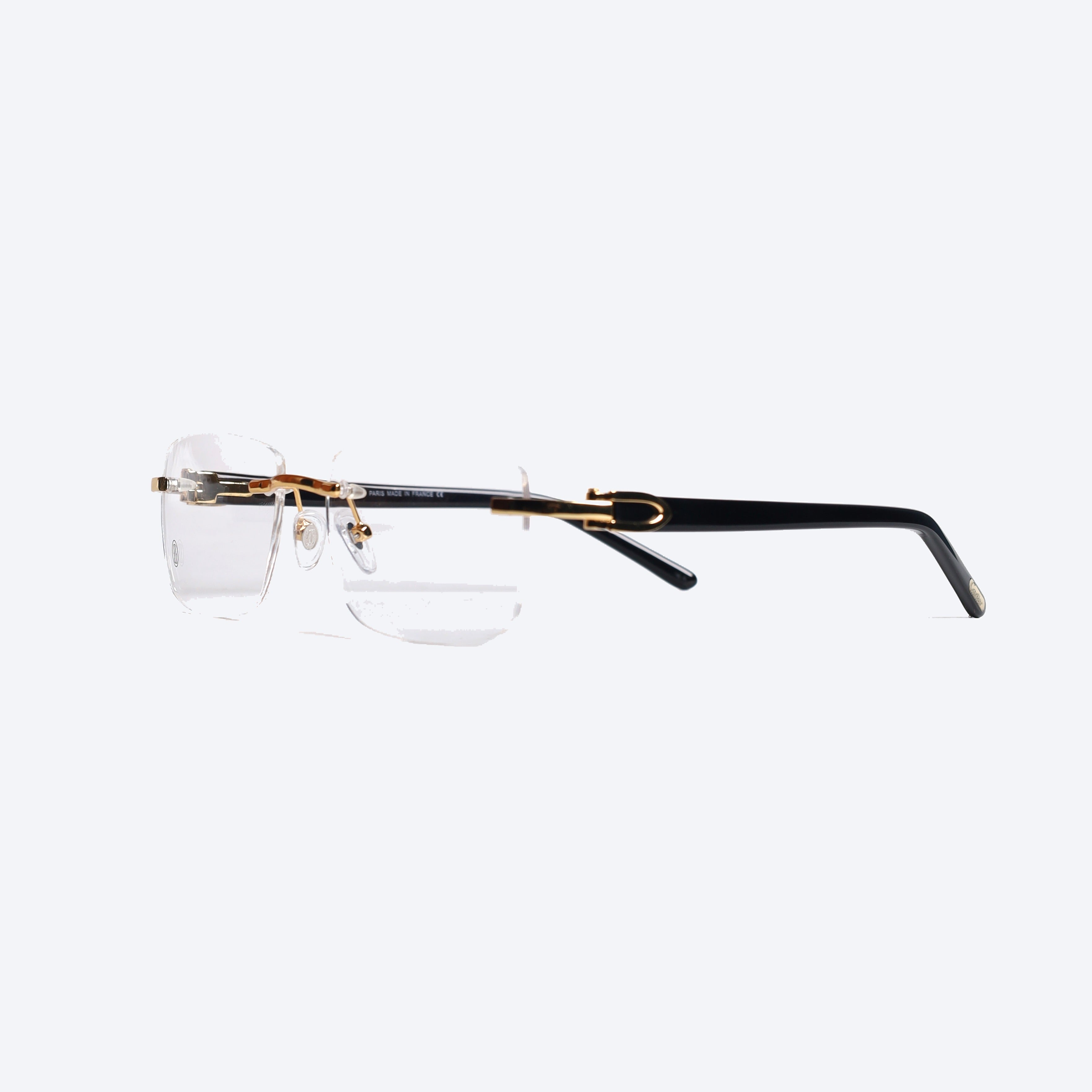 Cartier 3454 Rectangle Eye Glasses for Unisex - Gold