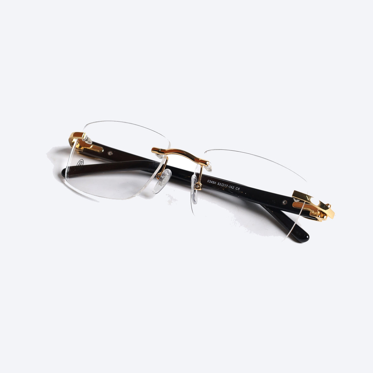 Cartier 3454 Rectangle Eye Glasses for Unisex - Gold