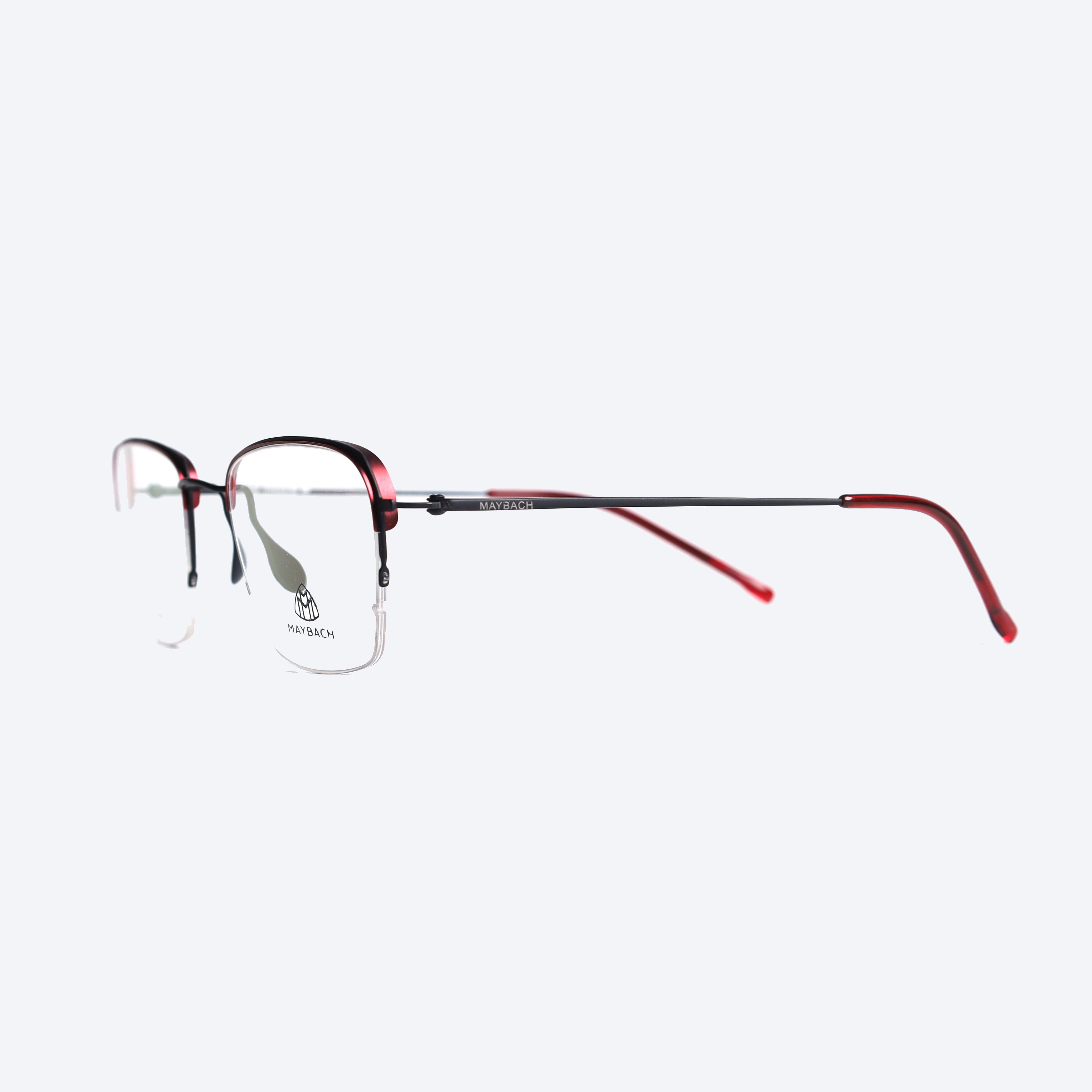 May Bach Titanium 38386 Aviator Eye Glasses for Unisex - Maroon