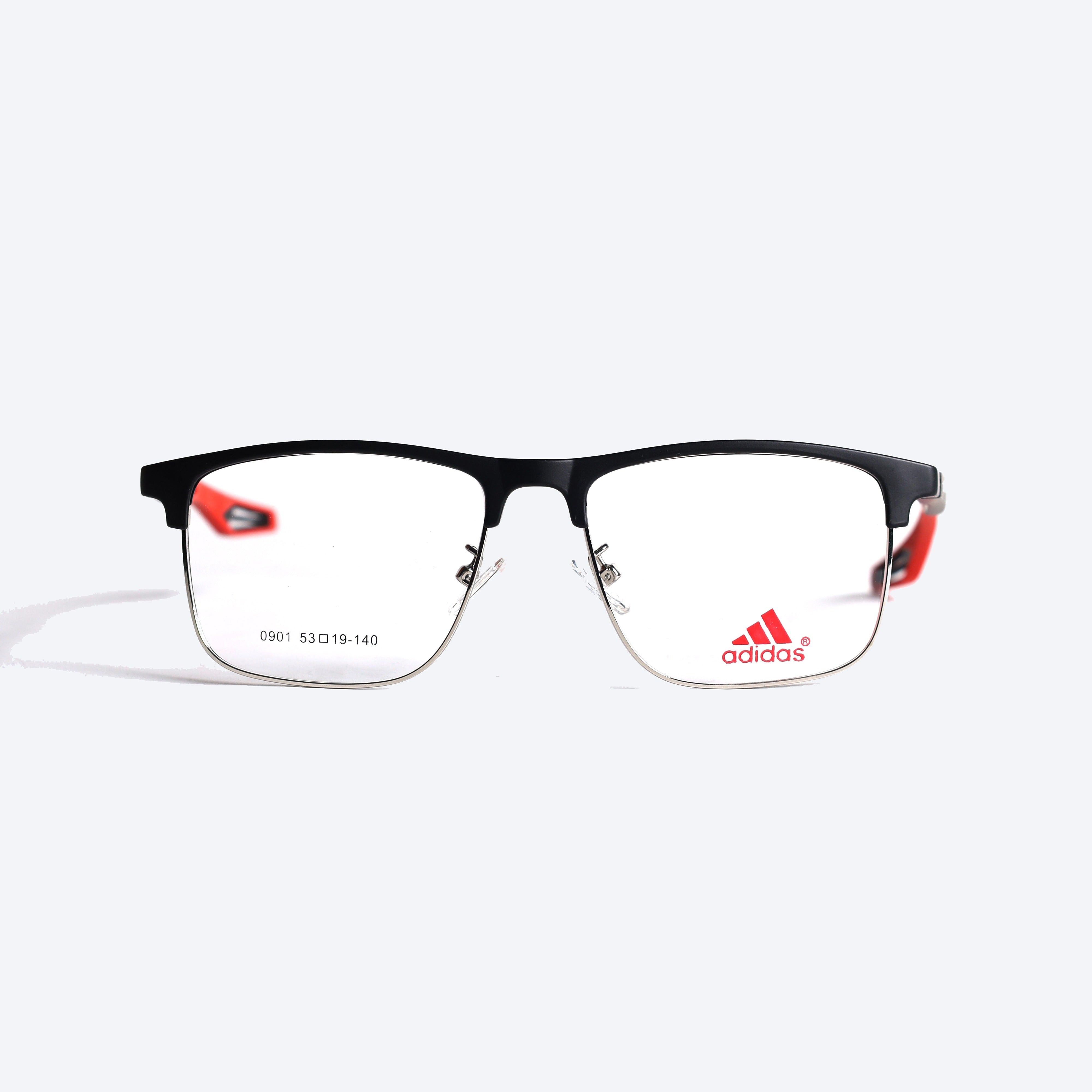 Adidas 0901 Club master Eye Glasses for Unisex - Black Silver