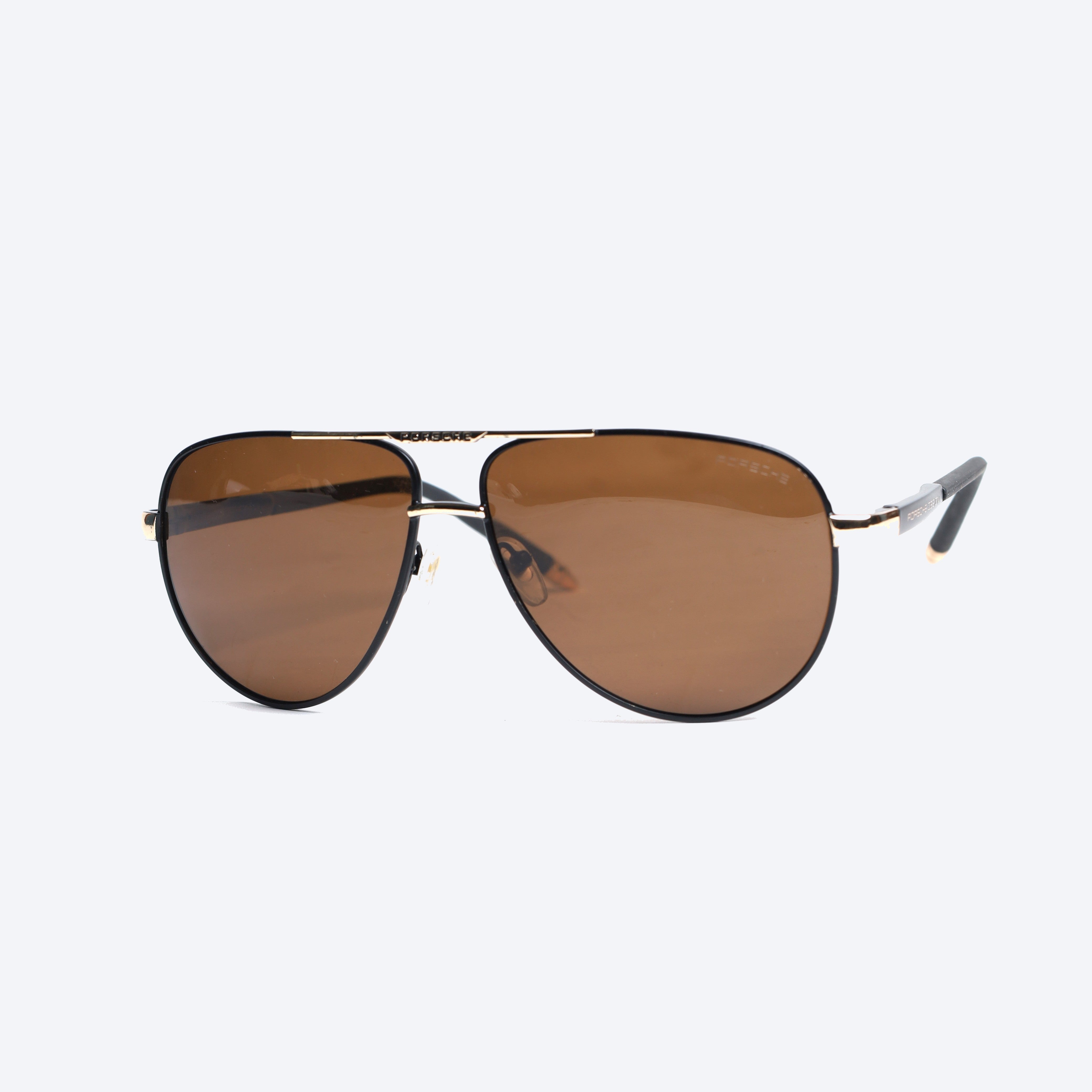 Porsche Design Polarized P8562 Aviator Sunglasses - Black Golden