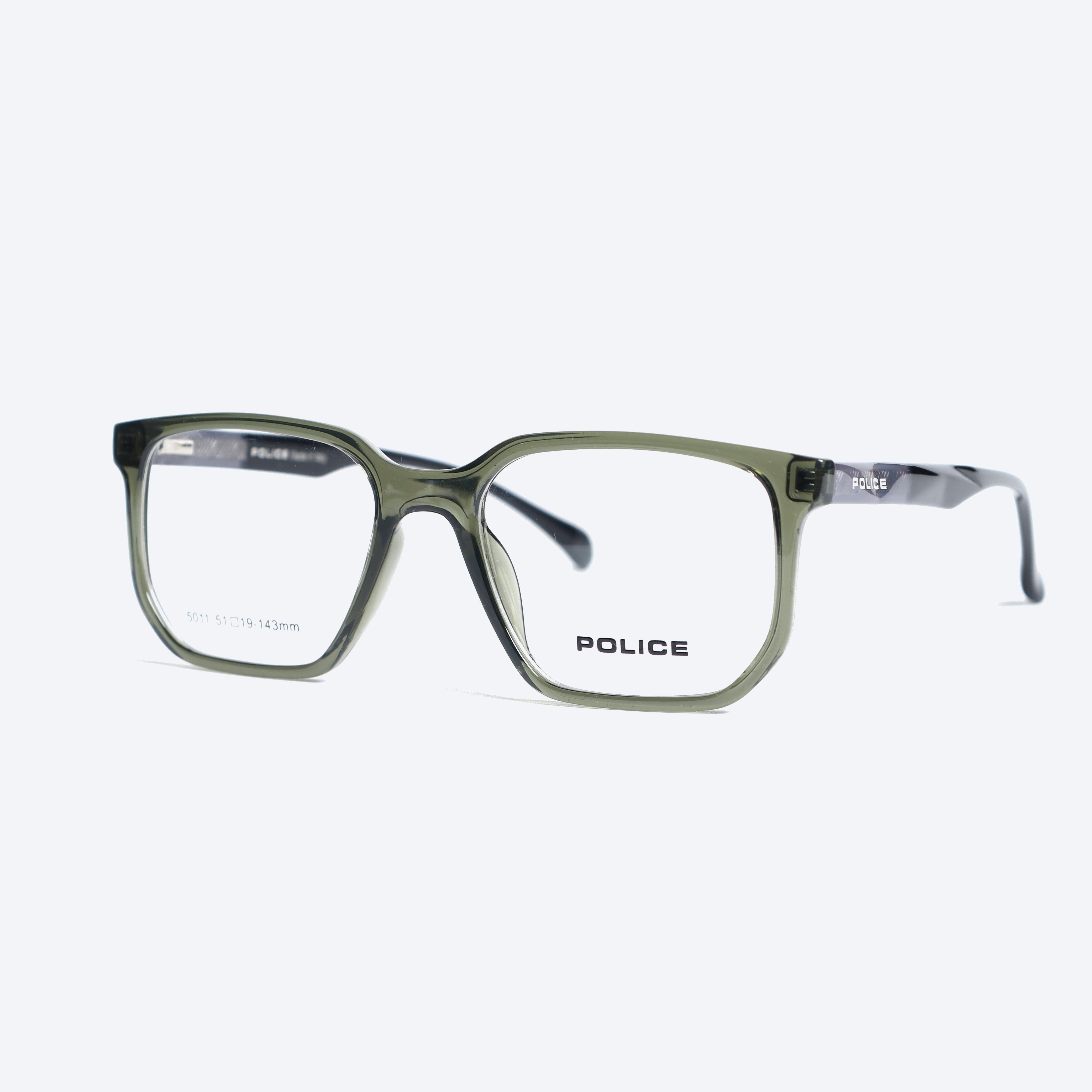 Police 5011 Geometric aviator Eyeglasses - Transparent Green