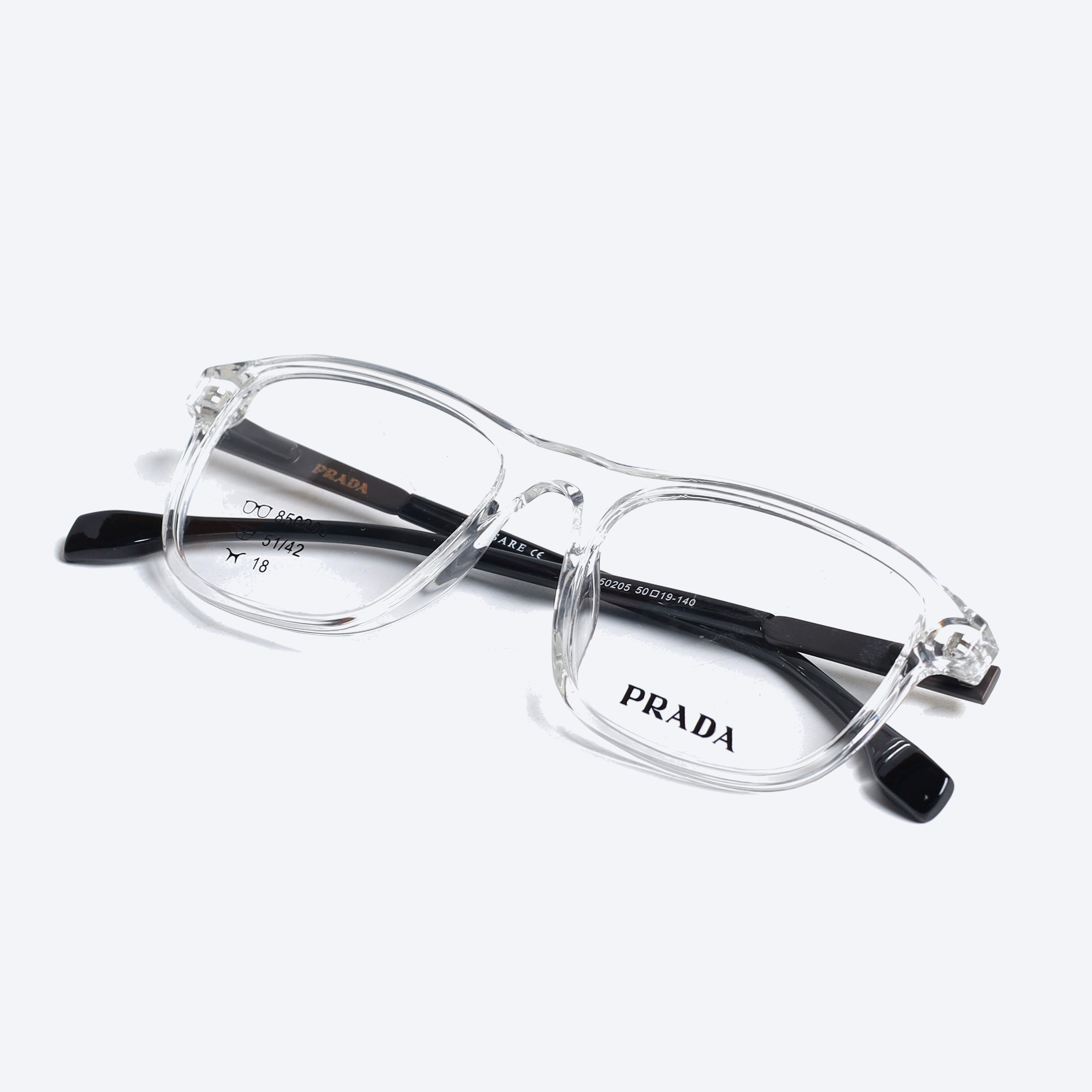 Prada 850205 Geometric aviator Eyeglasses - Transparent