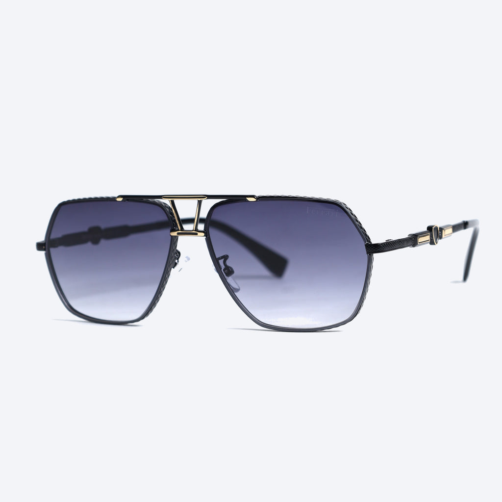 Ferrari 3527 Aviator Sunglasses - Black Golden