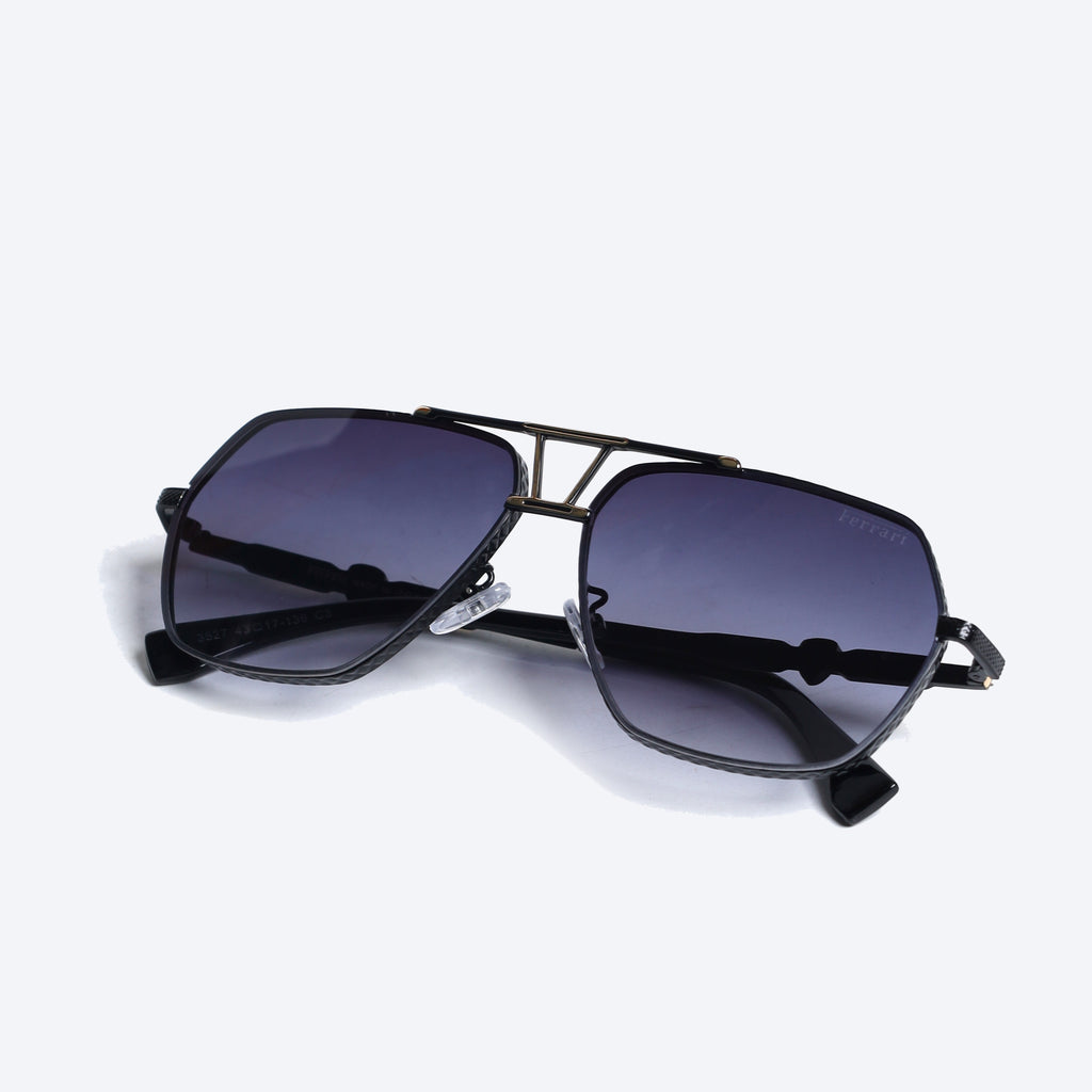 Ferrari 3527 Aviator Sunglasses - Black Golden