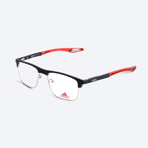 Adidas 0909 Club master Eye Glasses for Unisex - Black Silver