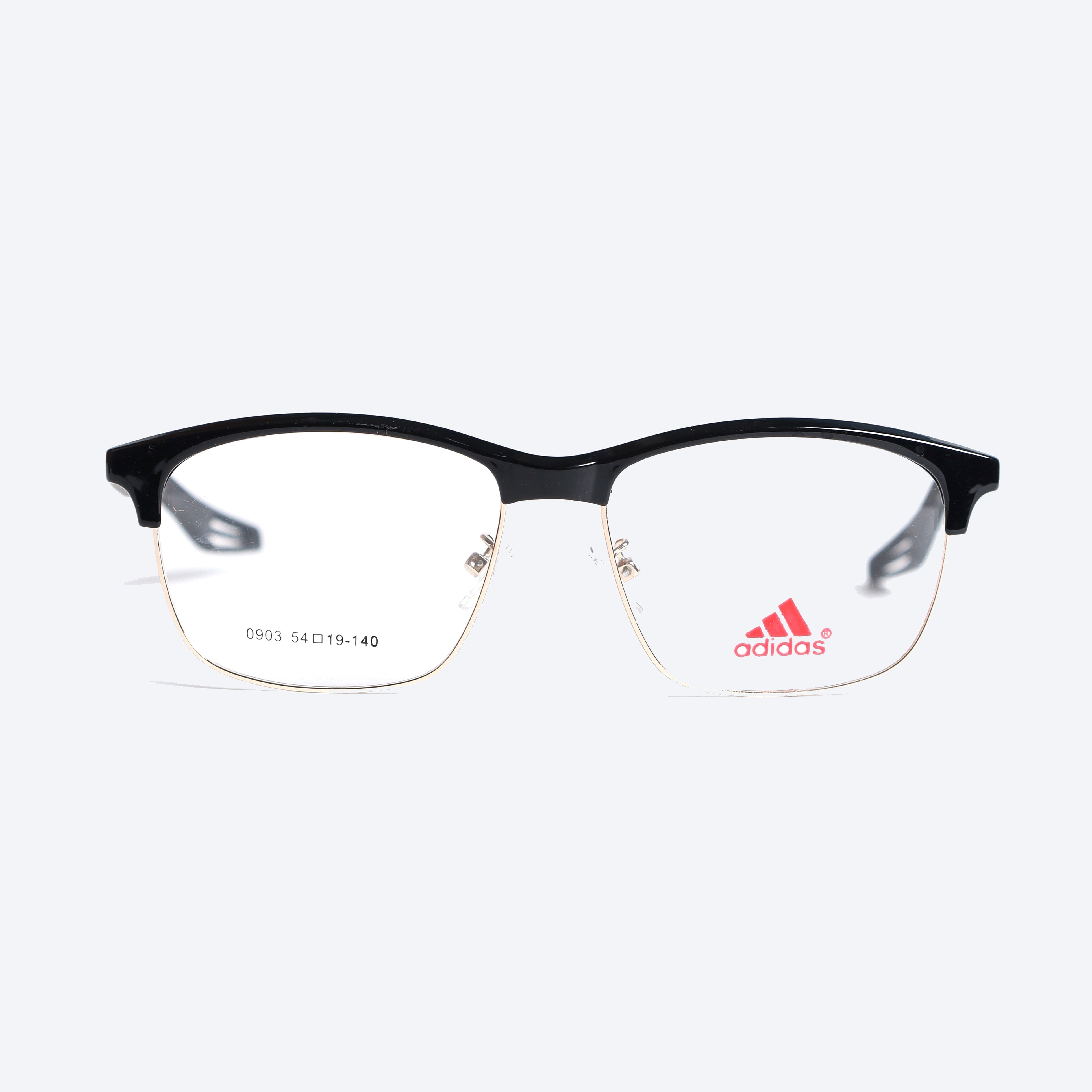 Adidas 0903 Club master Eye Glasses for Unisex - Black Golden