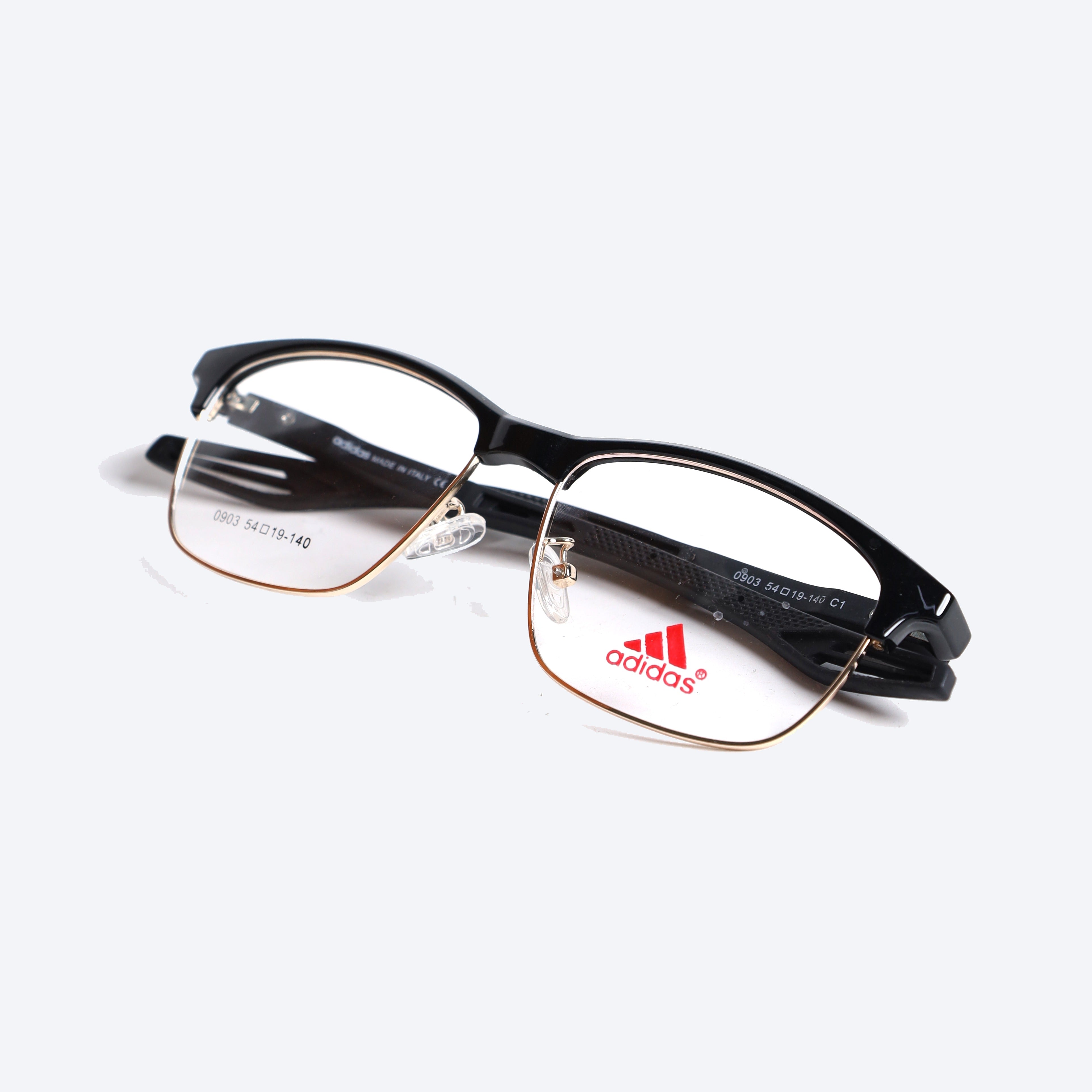 Adidas 0903 Club master Eye Glasses for Unisex - Black Golden