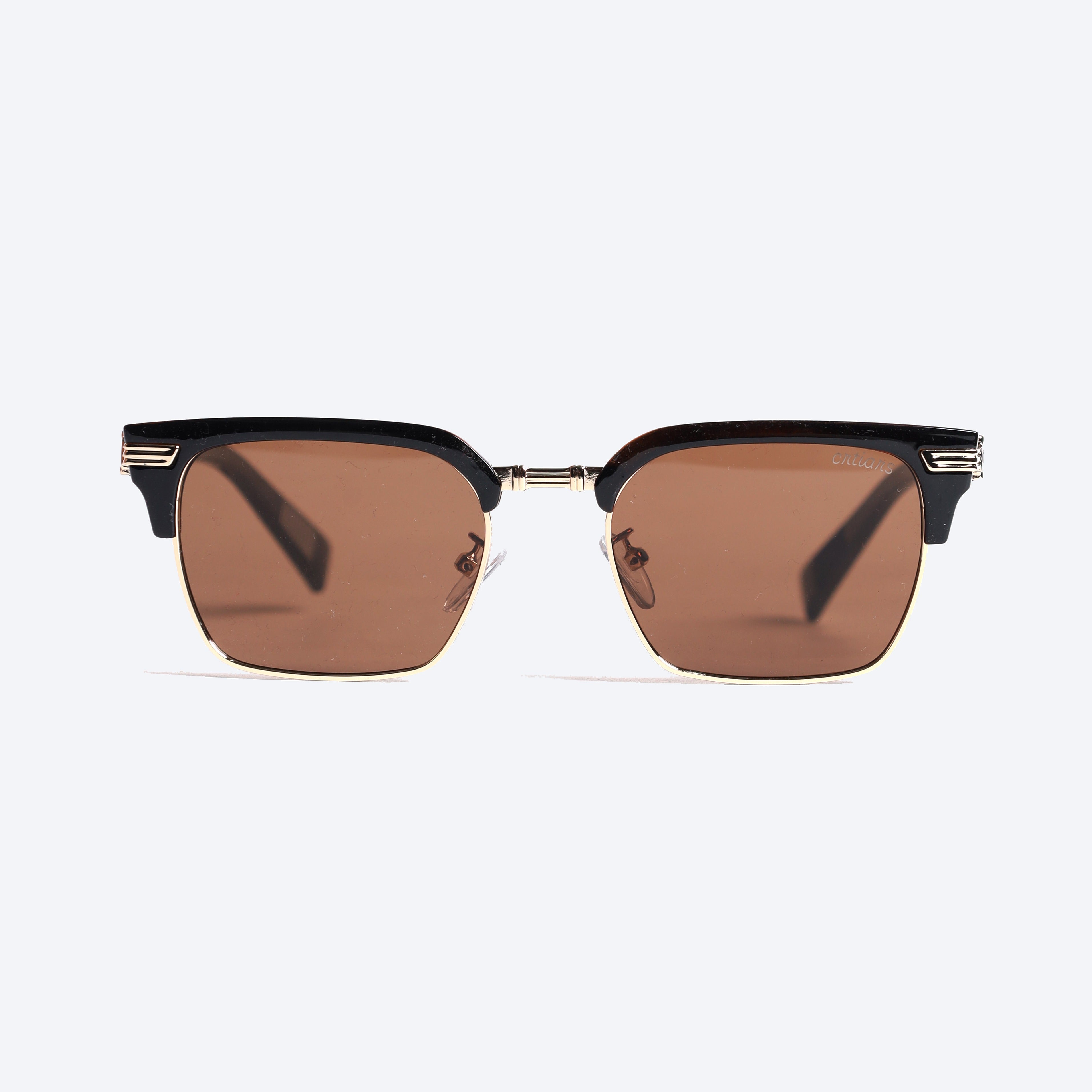 Crtiars ZS998123 Wayfarer Power Sun Glasses for Gents - Brown Golden