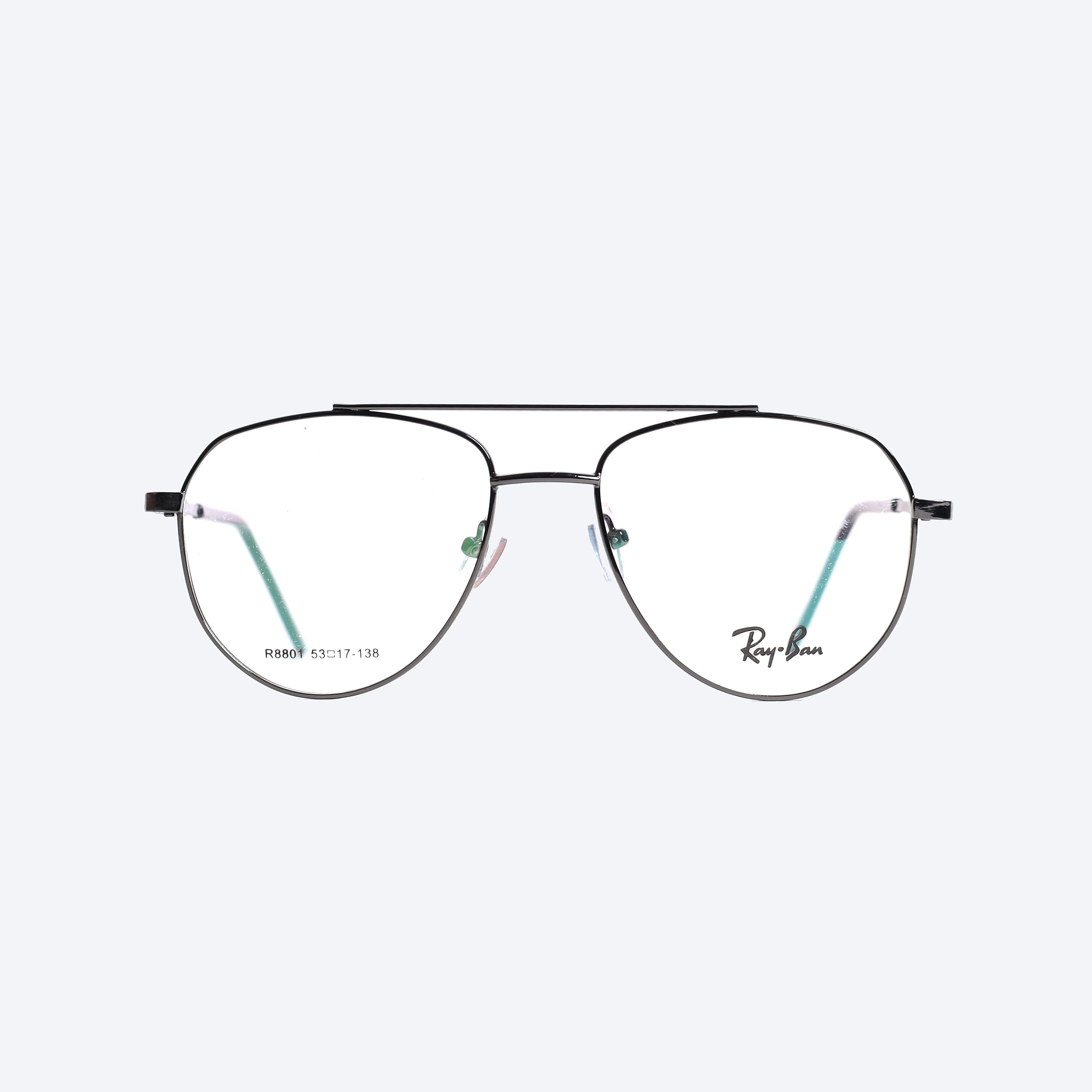 Ray Ban R8801 Aviator Eye Glasses for Gents - Grey Dark