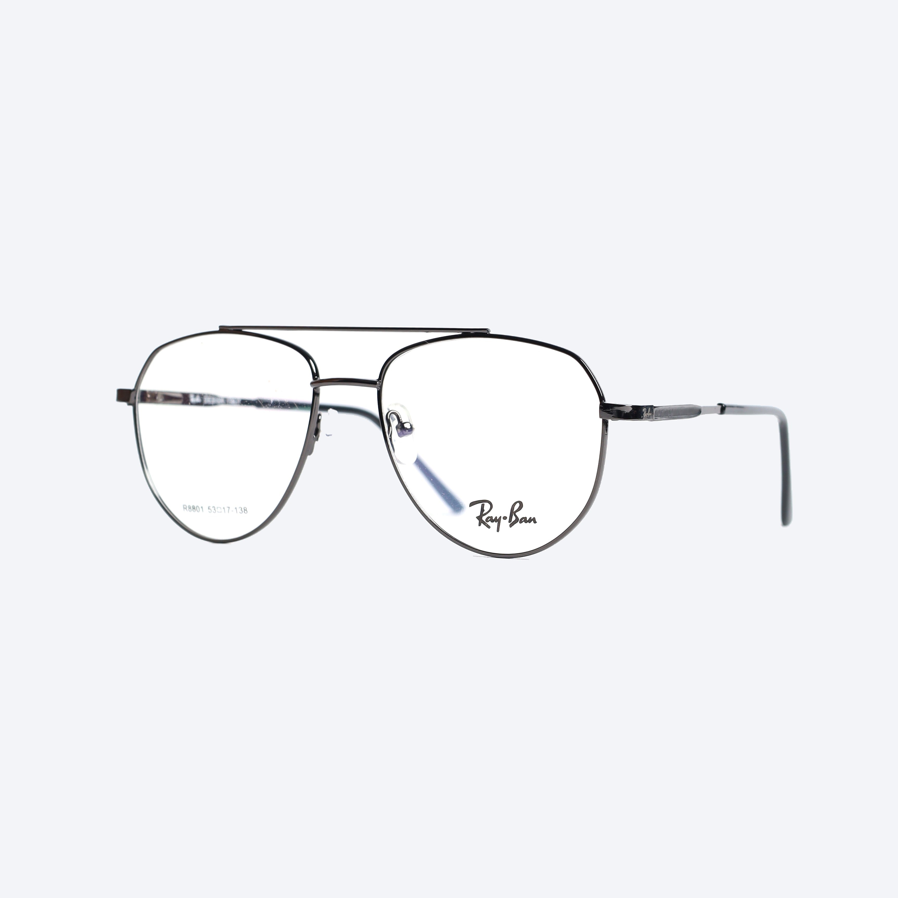 Ray Ban R8801 Aviator Eye Glasses for Gents - Grey Dark