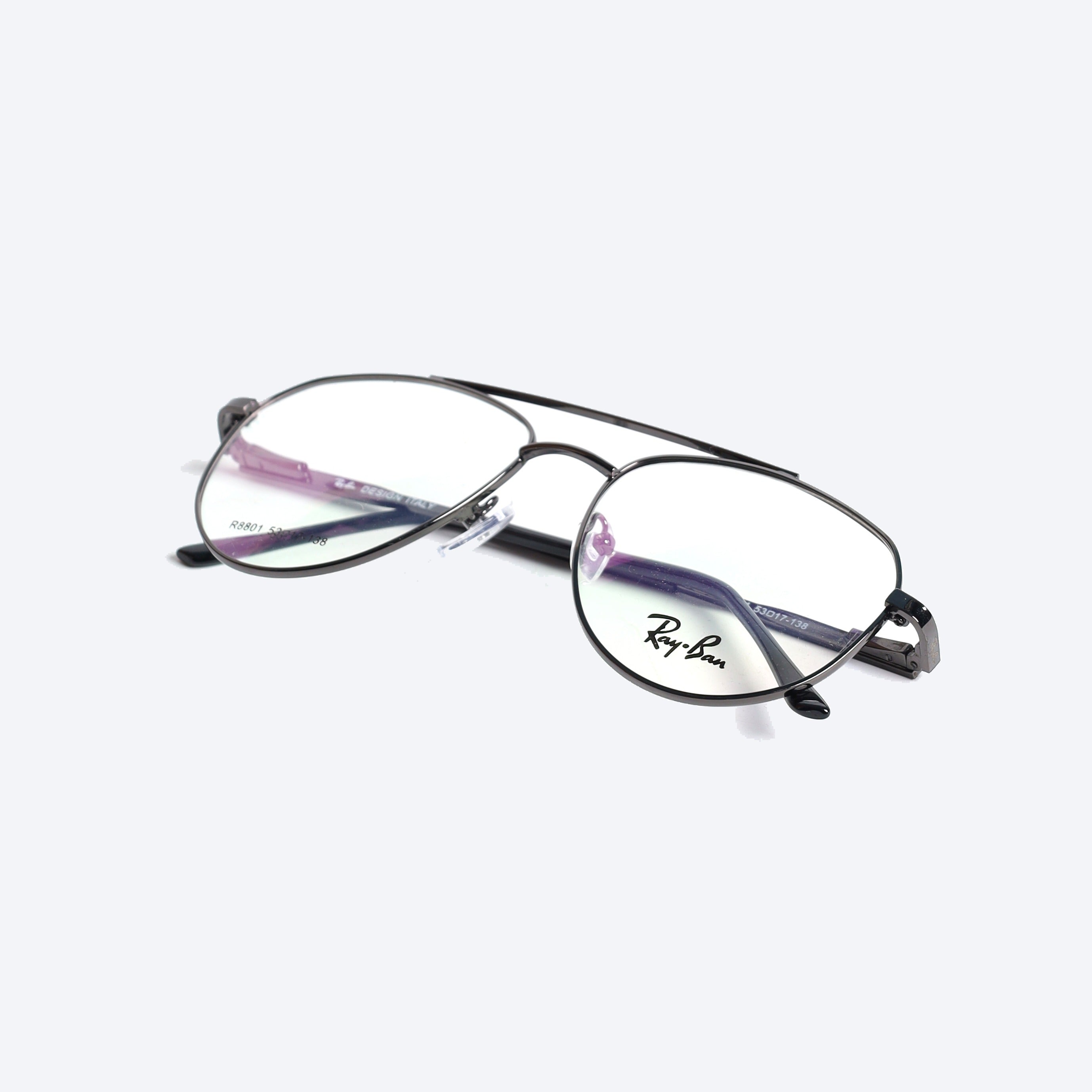 Ray Ban R8801 Aviator Eye Glasses for Gents - Grey Dark
