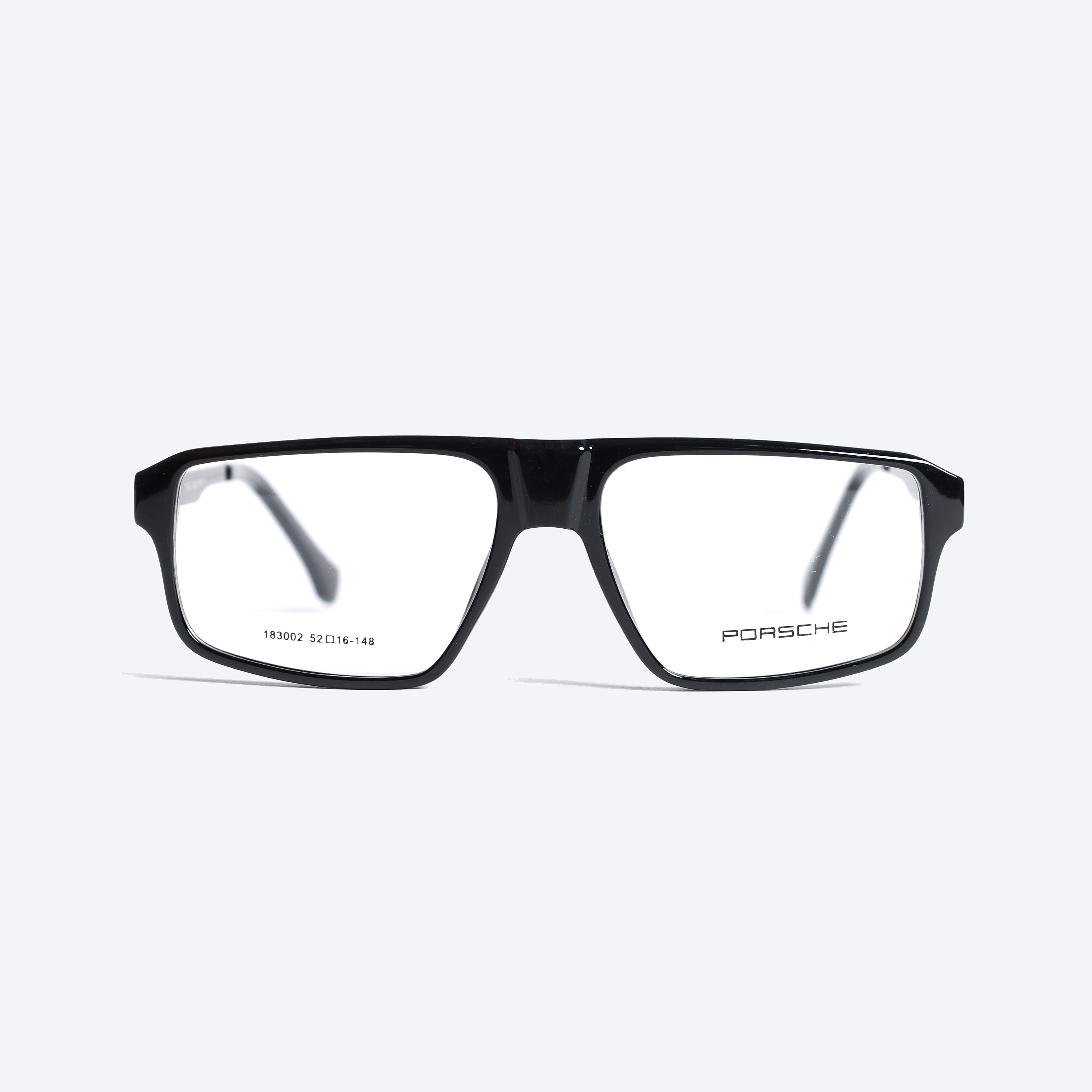 Porsche 183002 Geometric aviator Eye Glasses for Gents - Black