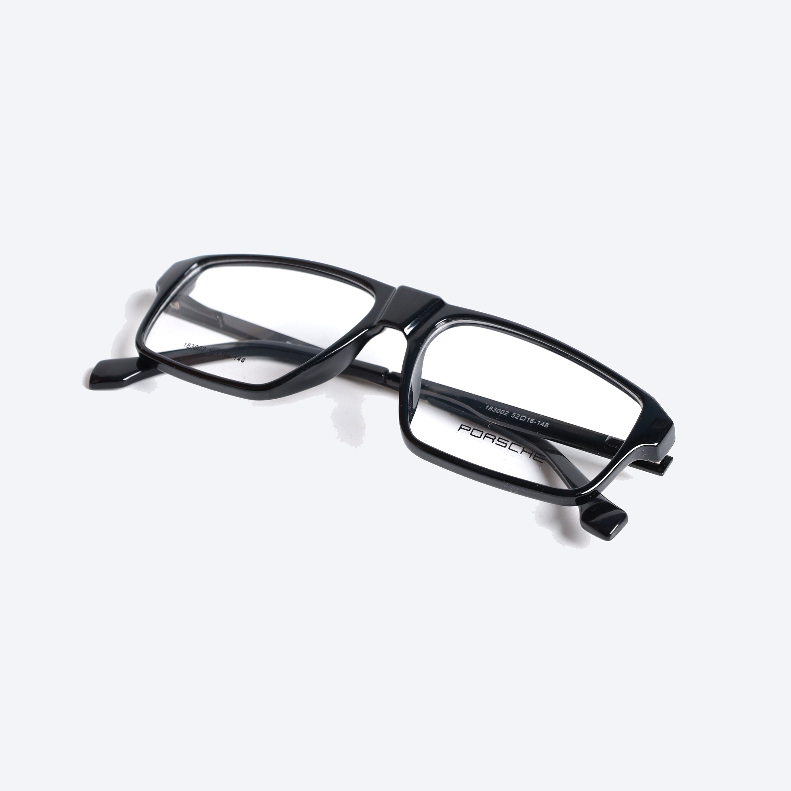 Porsche 183002 Geometric aviator Eye Glasses for Gents - Black