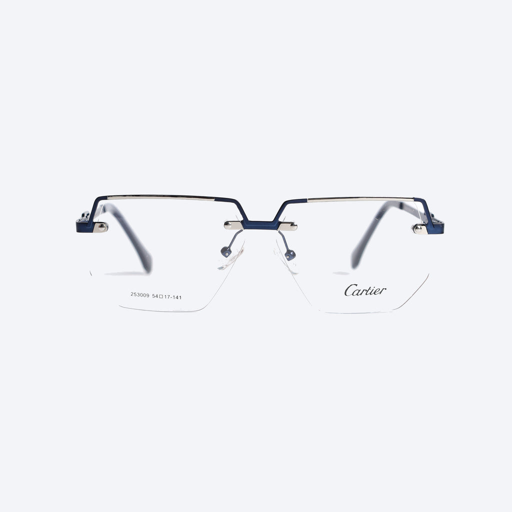 Cartier 253009 Geometric aviator Eye Glasses for Gents - Blue