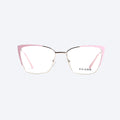 Prada MM585 Geometric Cat eye Eye Glasses for Ladies Fancy - Golden Pink