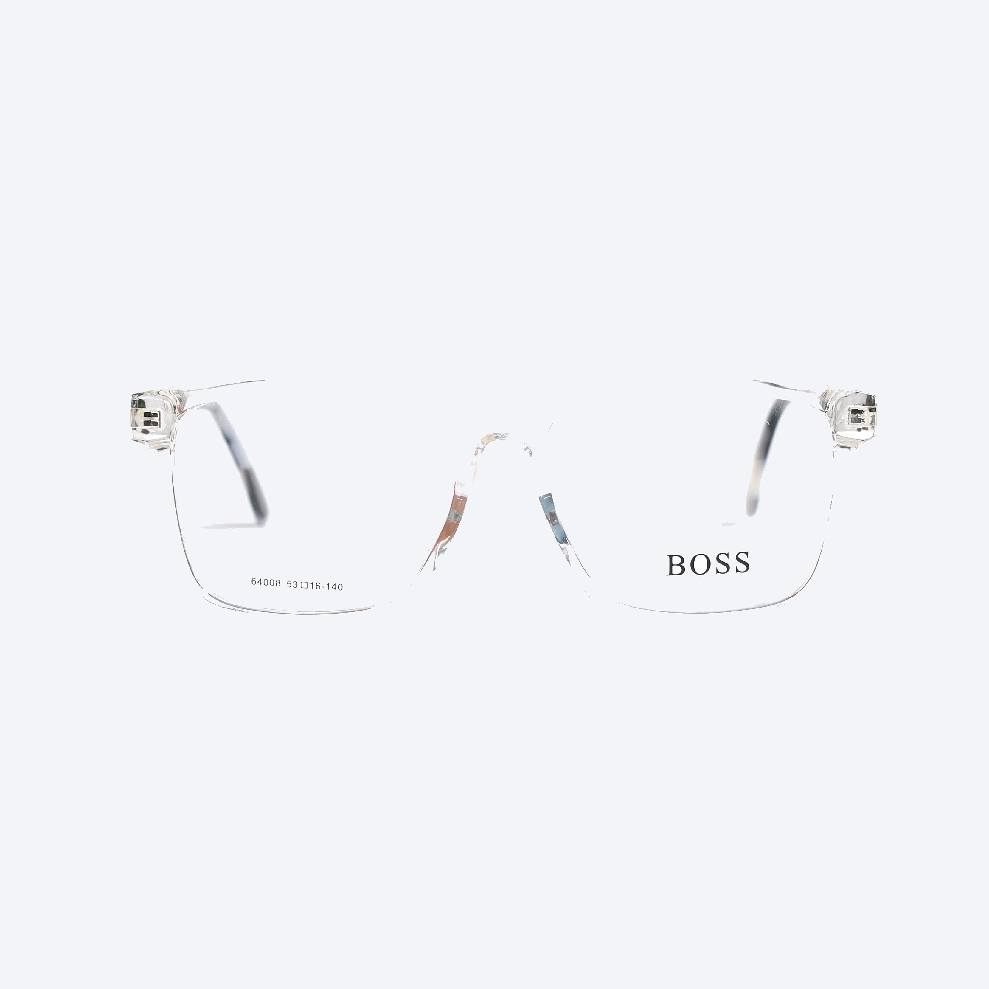 Boss 64008 Square Eye Glasses for Unisex - Transparent