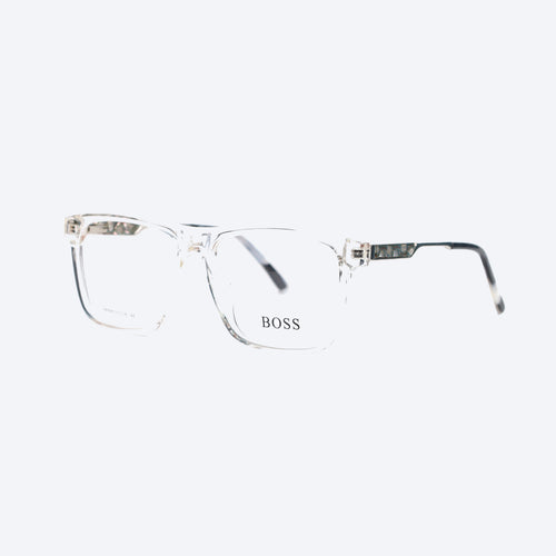Boss 64008 Square Eye Glasses for Unisex - Transparent