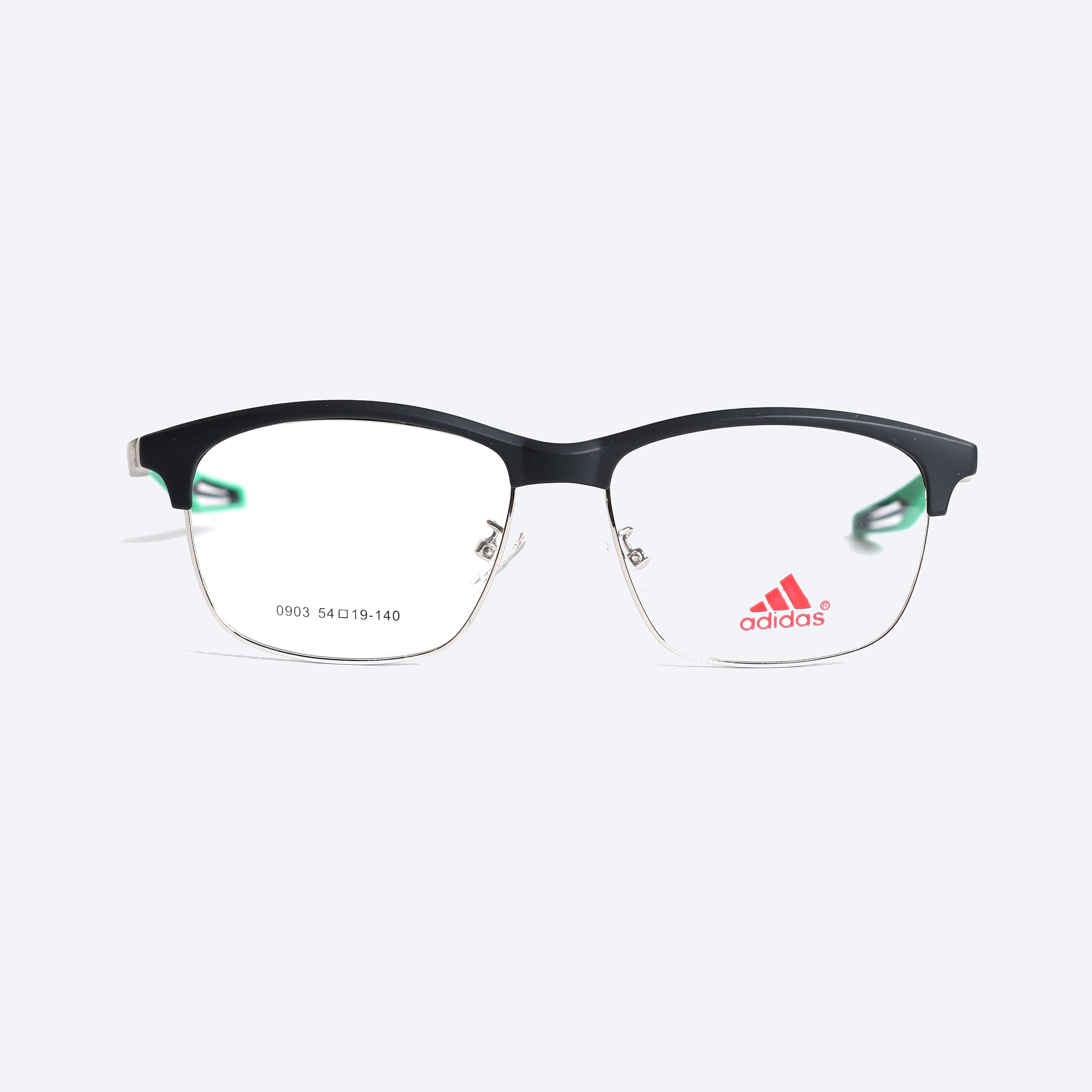 Adidas 0903 Club master Eye Glasses for Unisex - Black Silver
