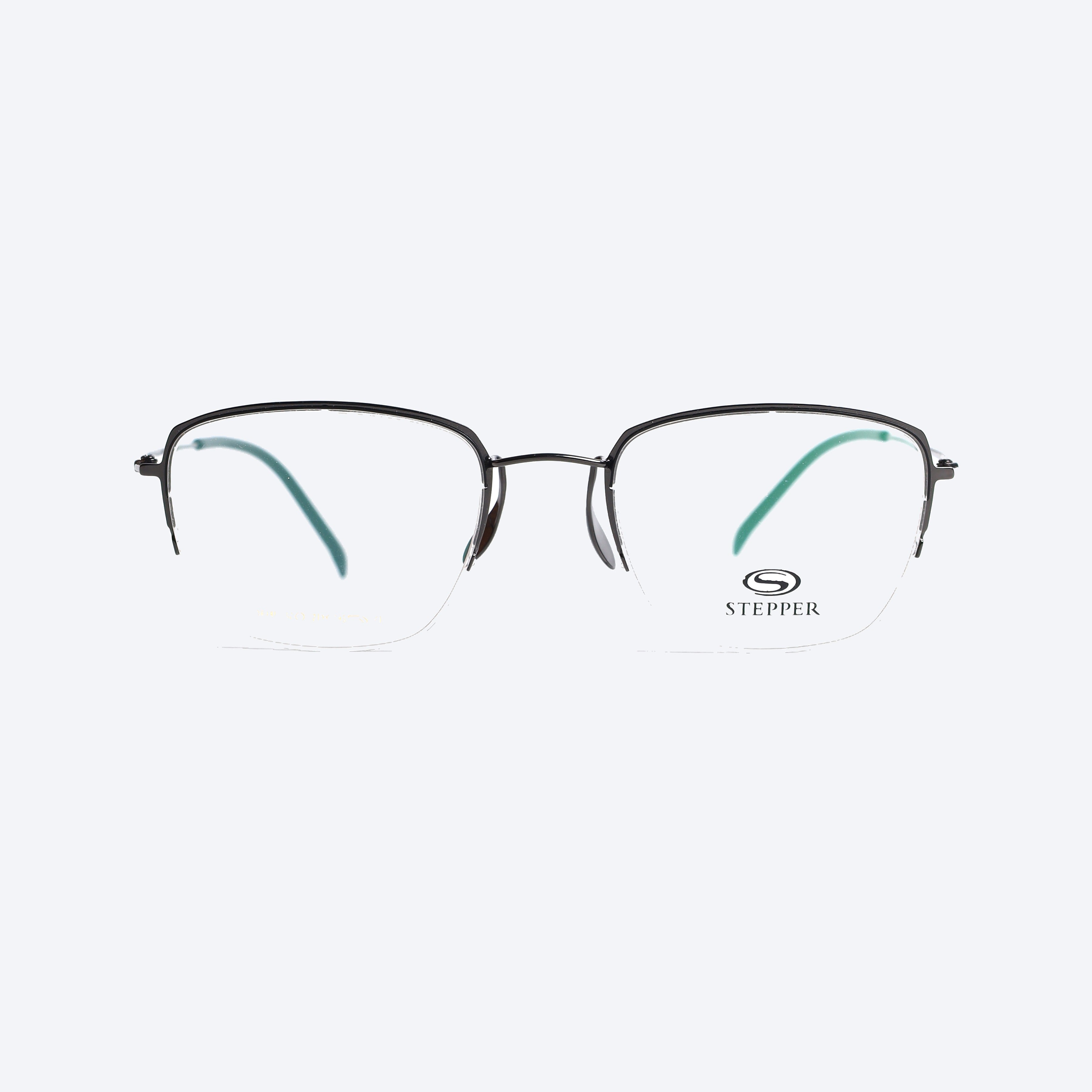 Stepper Pure Titanium 38385 Aviator Eye Glasses for Unisex - Black