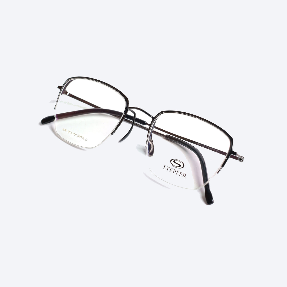 Stepper Pure Titanium 38385 Aviator Eye Glasses for Unisex - Black