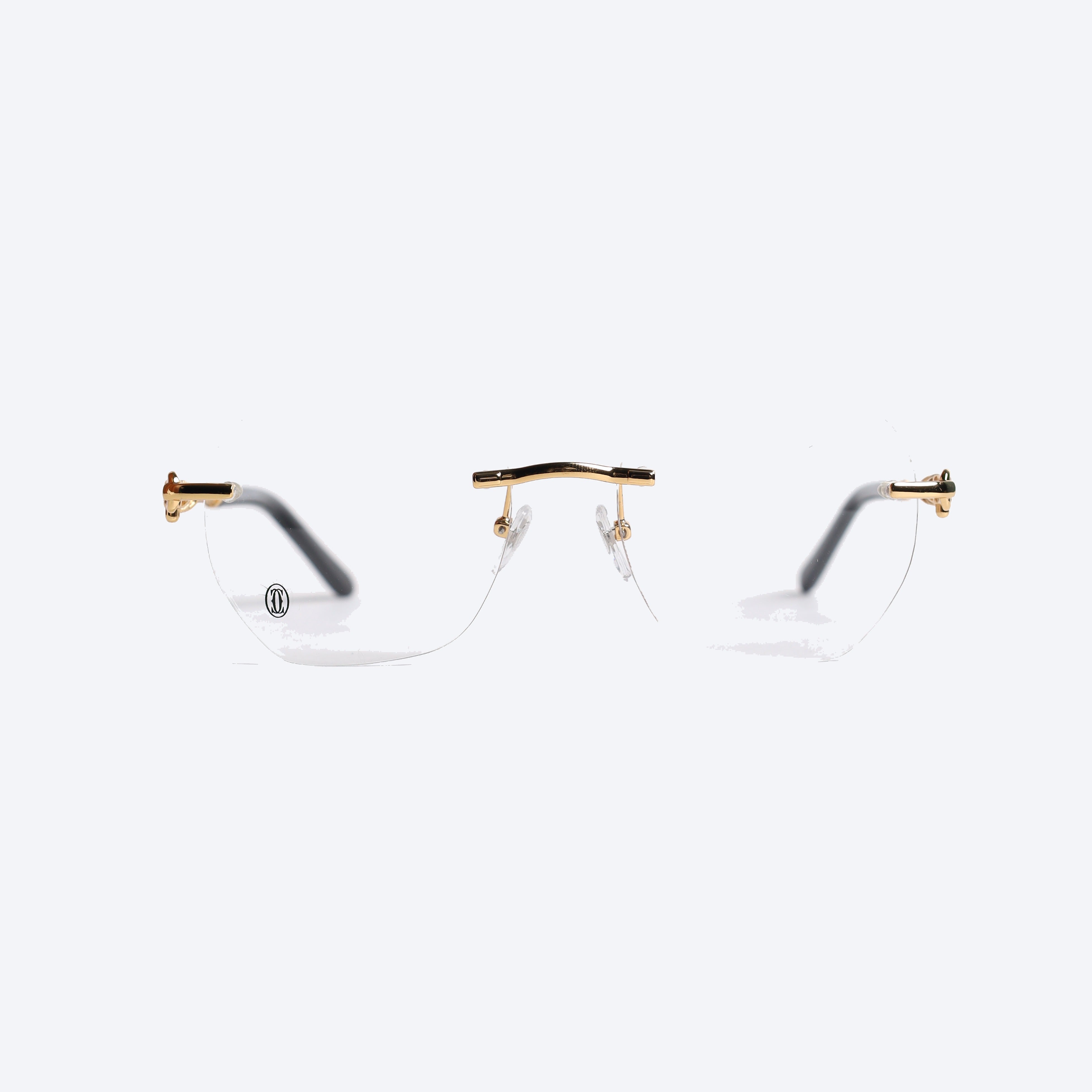 Cartier 3445 Geometric Eye Glasses for Unisex - Gold
