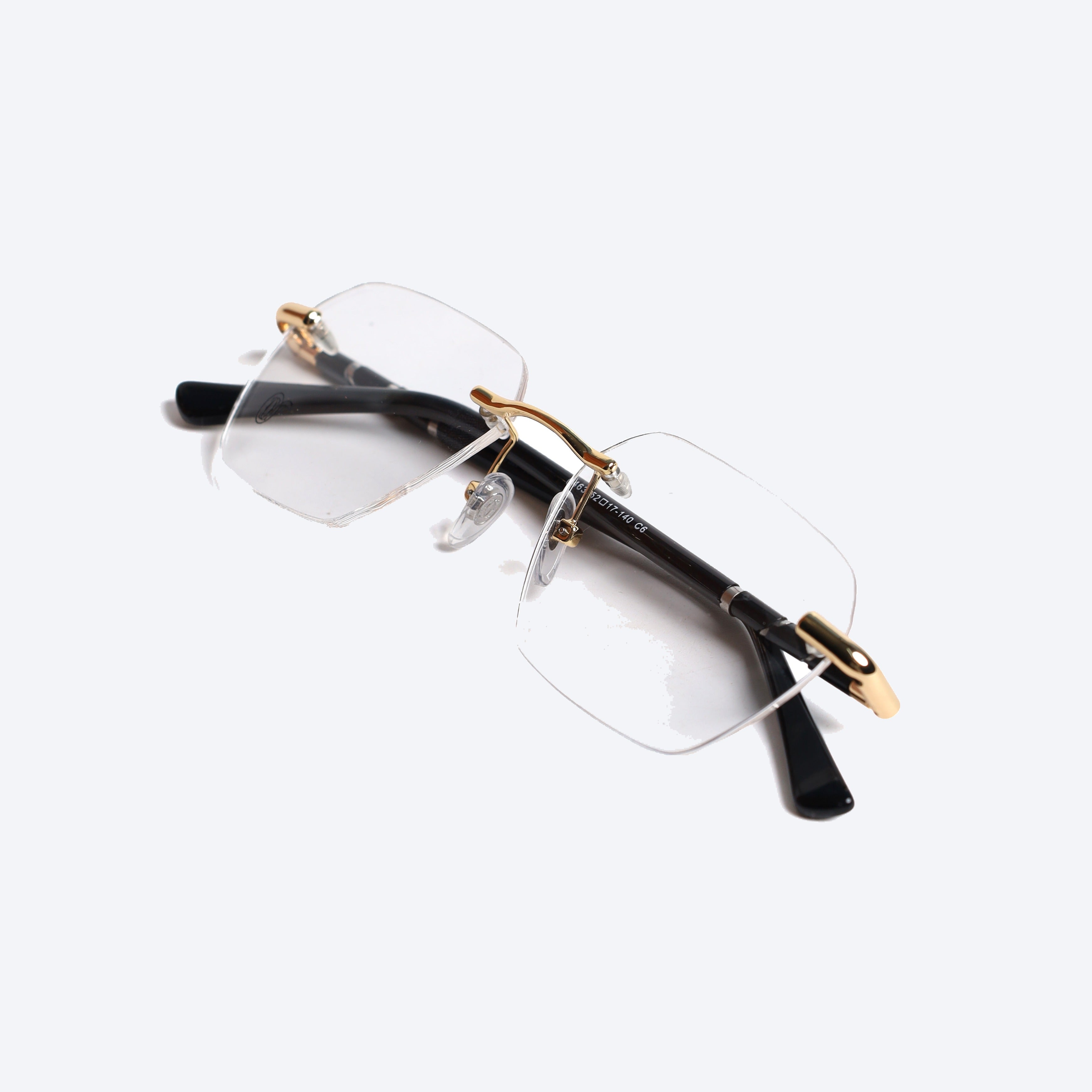 Cartier 3463 Geometric Eye Glasses for Unisex - Gold