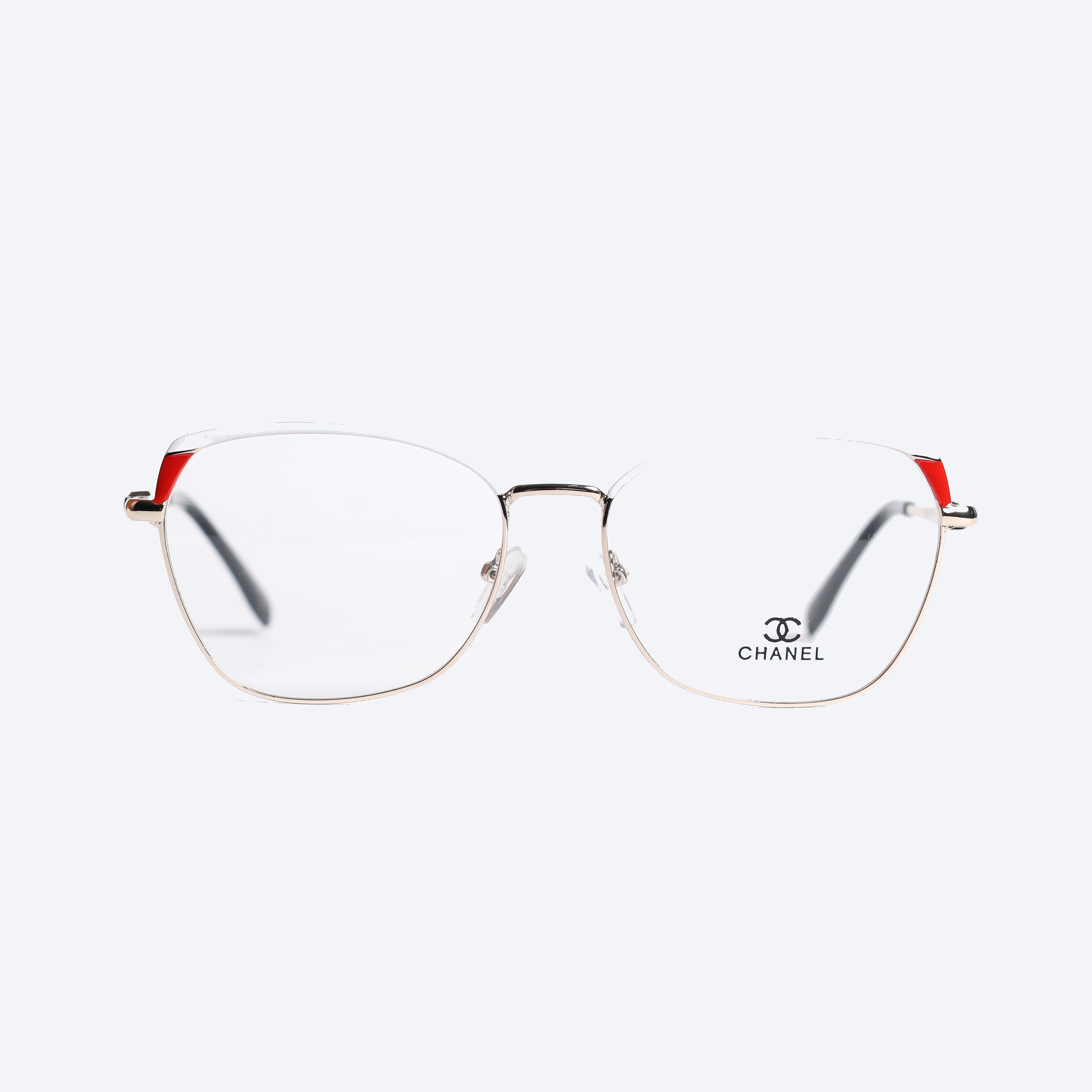 Chanel 98029 Geometric Cat eye Eye Glasses for Ladies - White/Golden