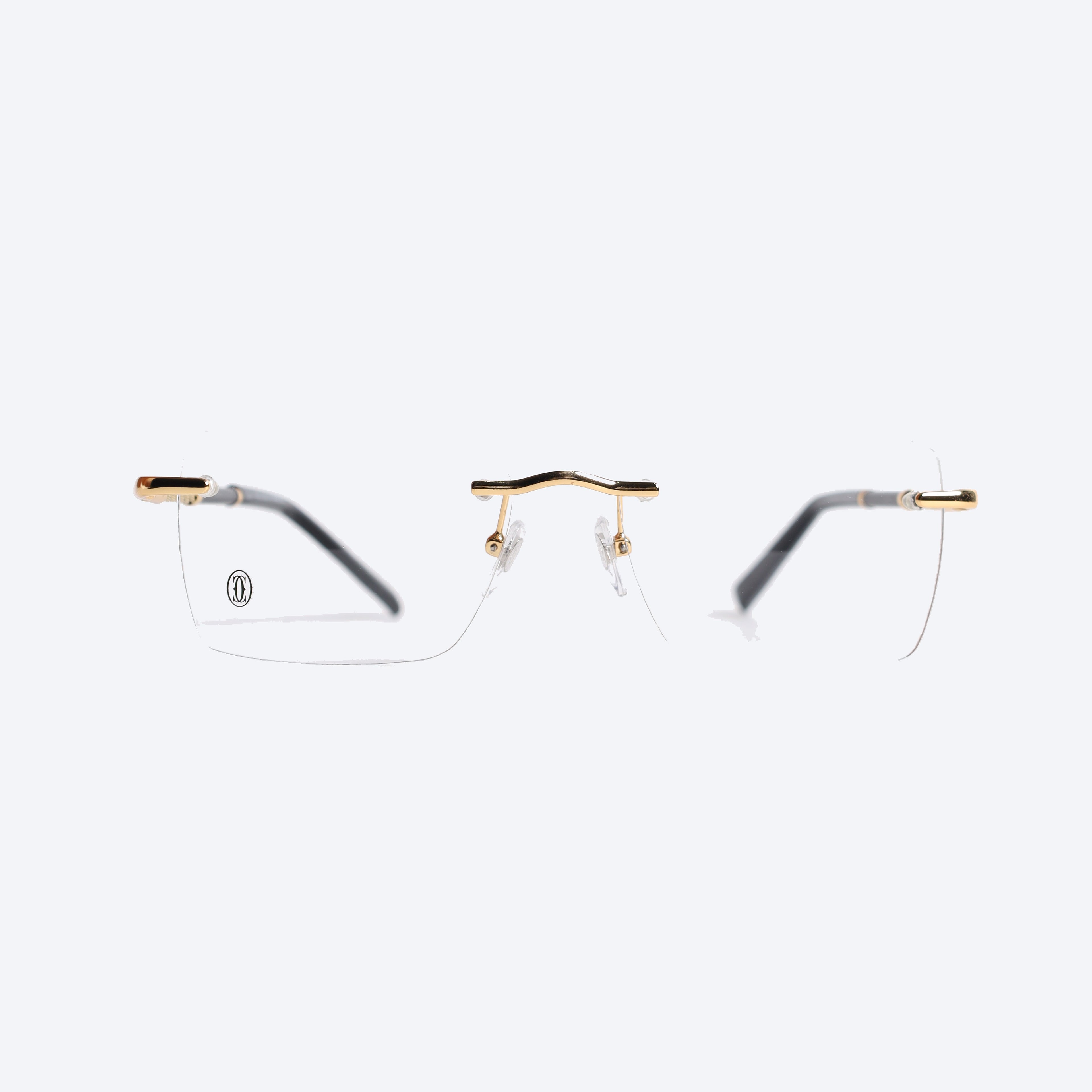 Cartier 3455 Rectangle Eye Glasses for Gents - Gold
