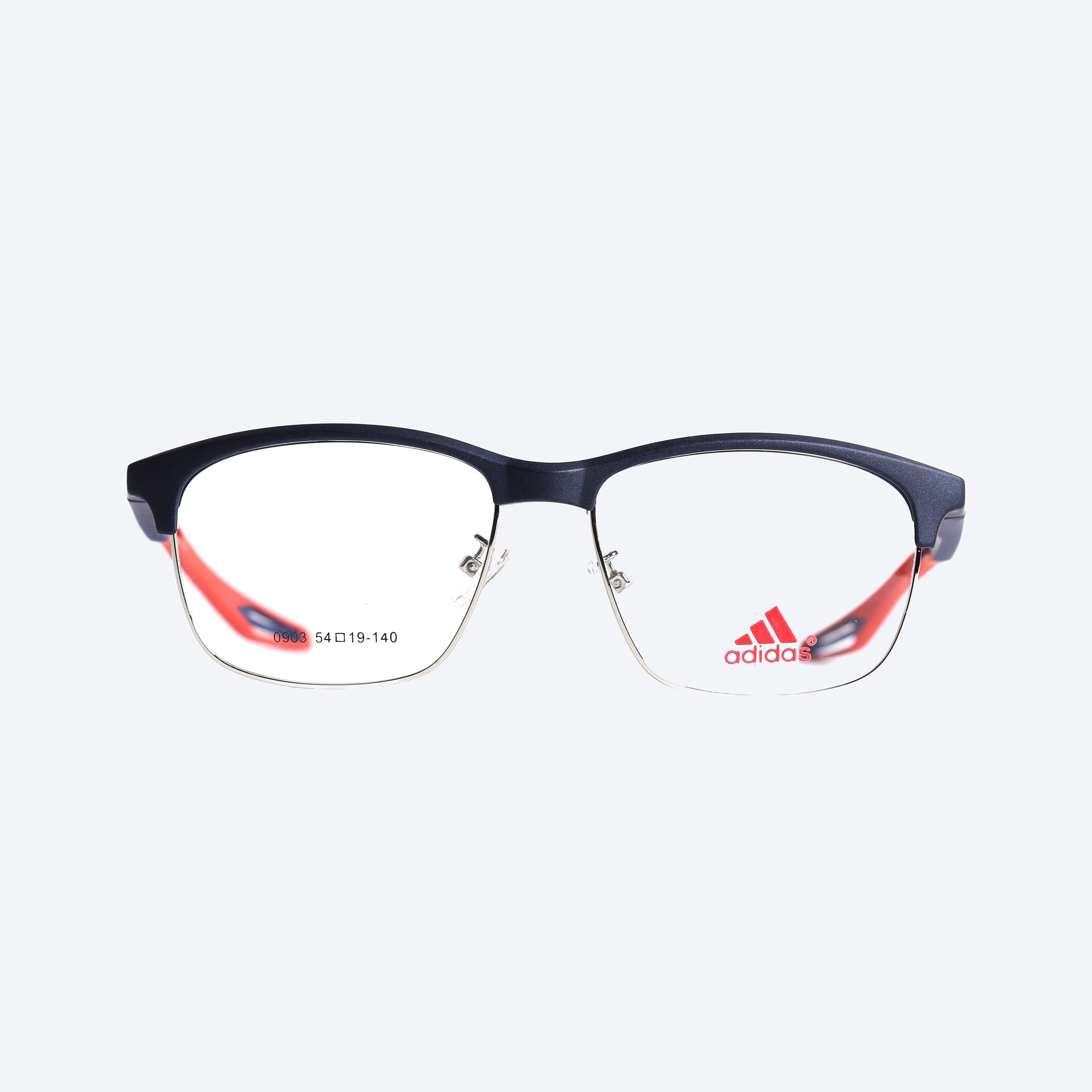 Adidas 0903 Club master Eye Glasses for Unisex - Black Silver