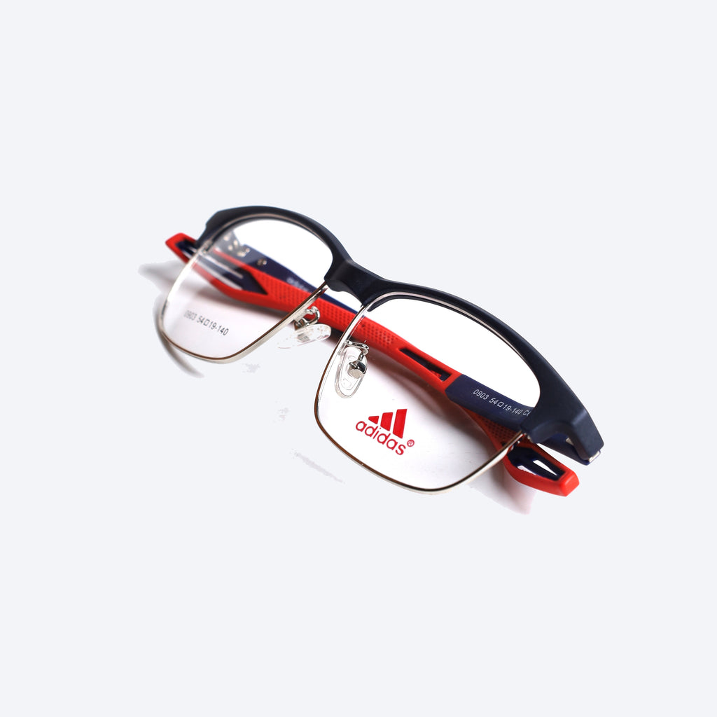 Adidas 0903 Club master Eye Glasses for Unisex - Black Silver