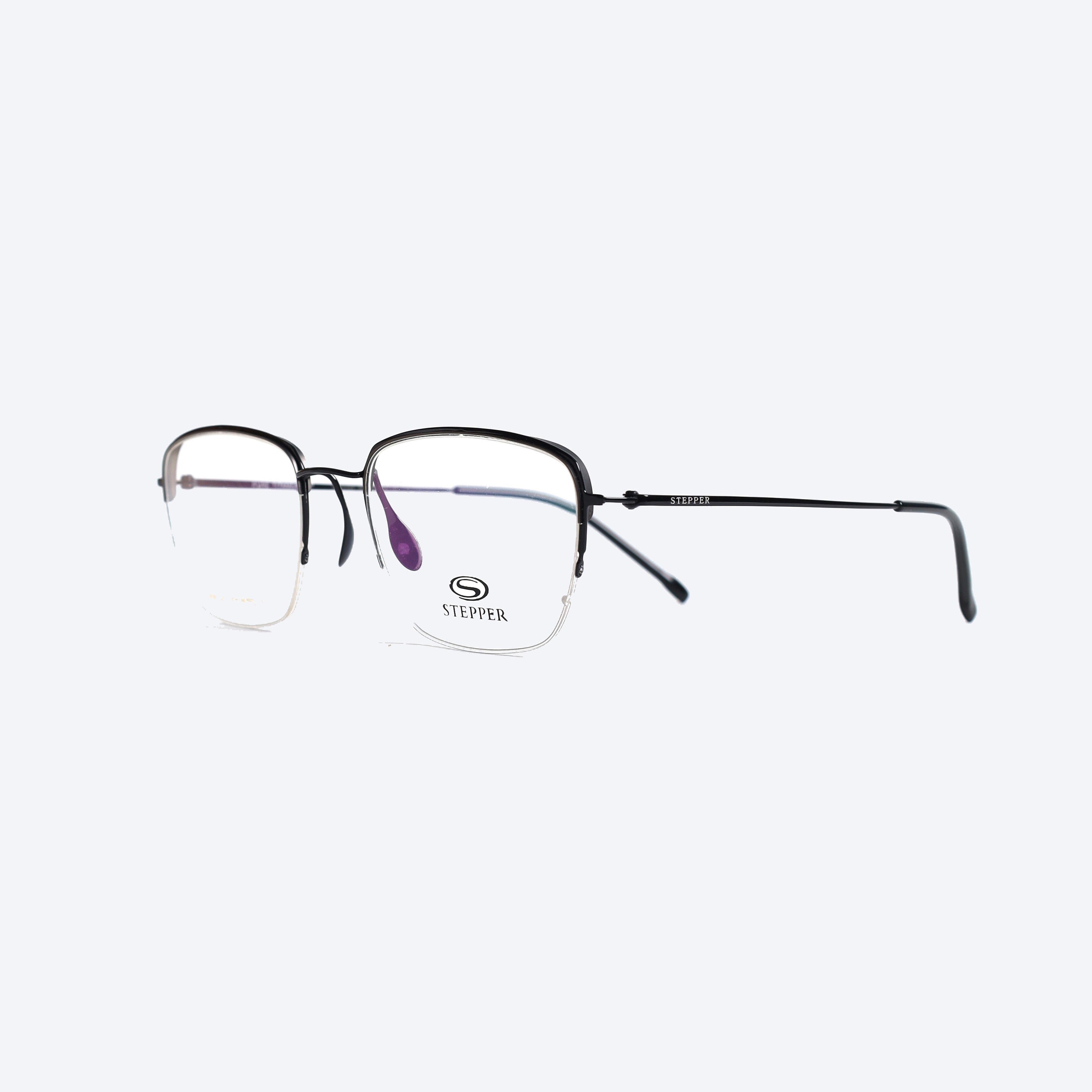 Stepper Pure Titanium 38385 Aviator Eye Glasses for Unisex - Grey