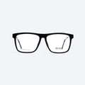 Boss 64008 Geometric Rectangle Eye Glasses for Gents - Black