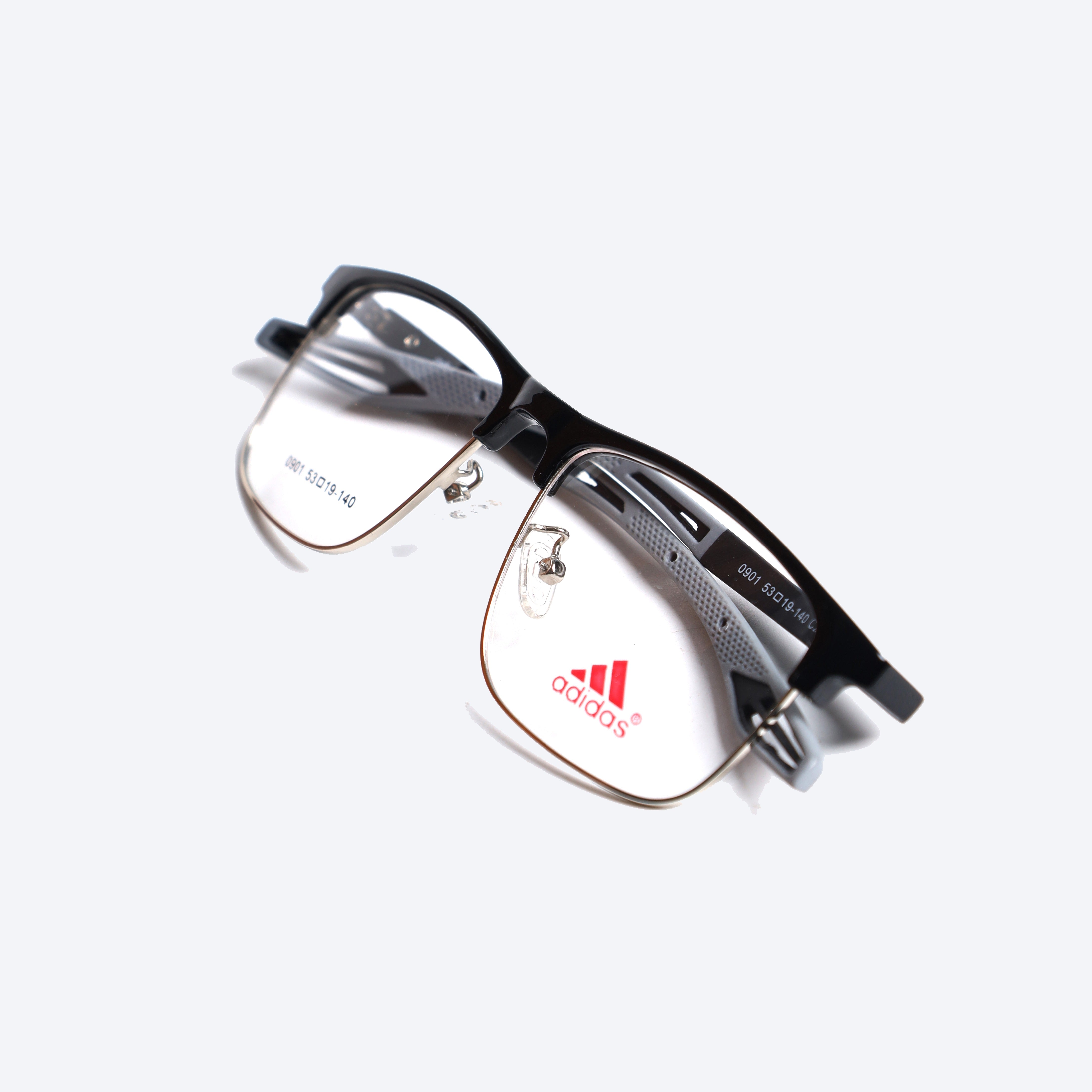 Adidas 0901 Club master Eye Glasses for Unisex - Black Golden