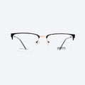 Hugo Boss 252805 Rectangle Eye Glasses for Unisex - Gold