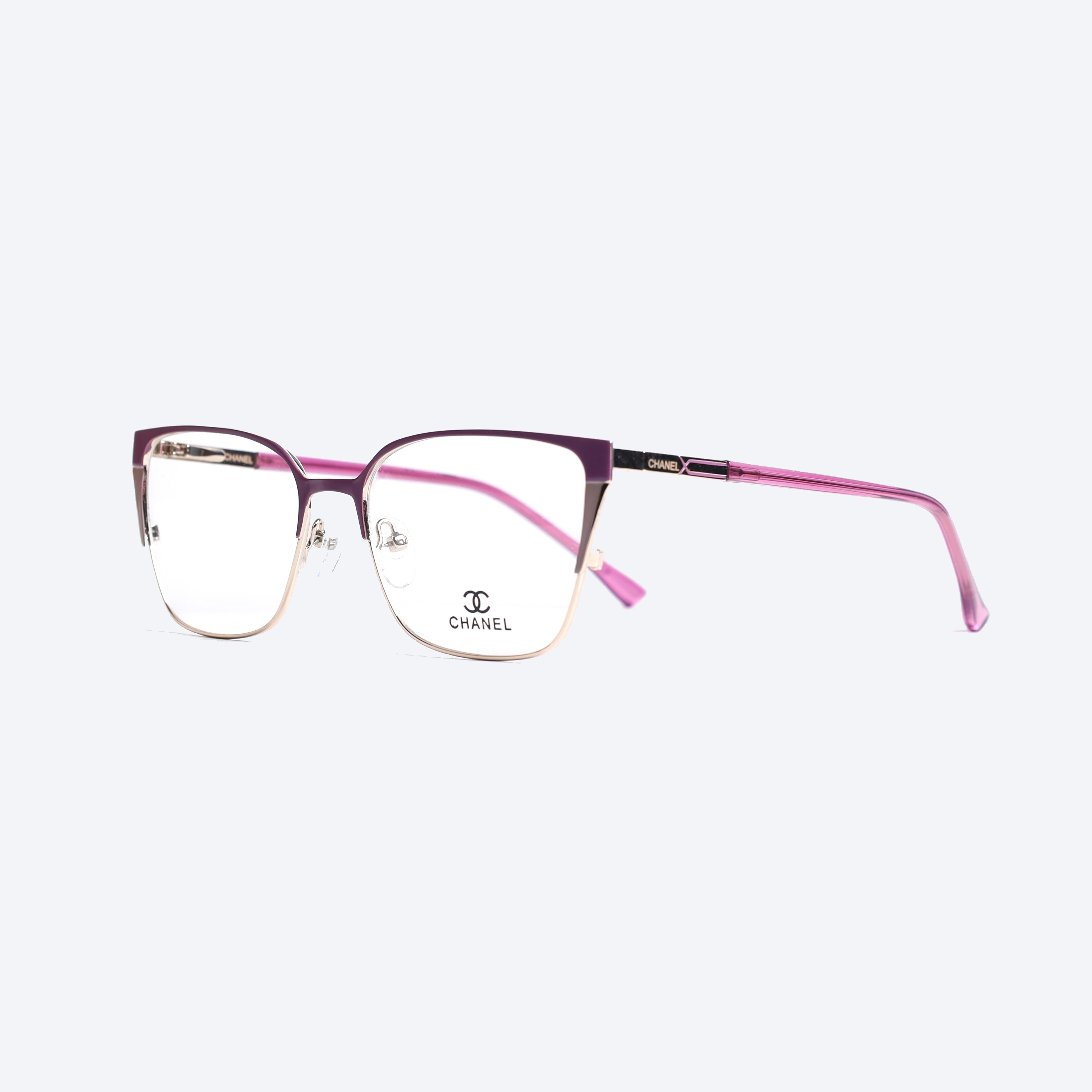 Chanel MM588 Cat eye Eye Glasses for Ladies - Purple/Golden