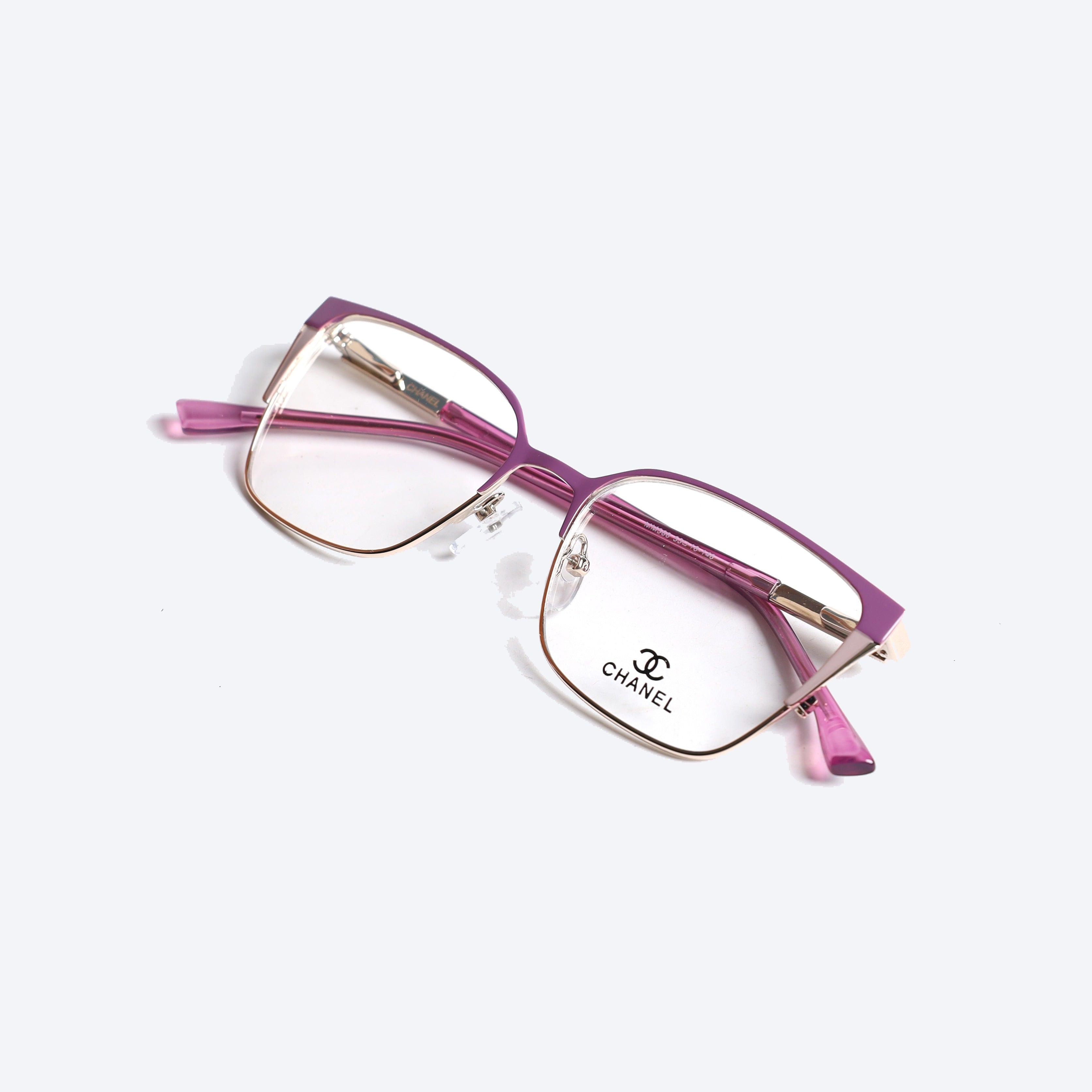 Chanel MM588 Cat eye Eye Glasses for Ladies - Purple/Golden