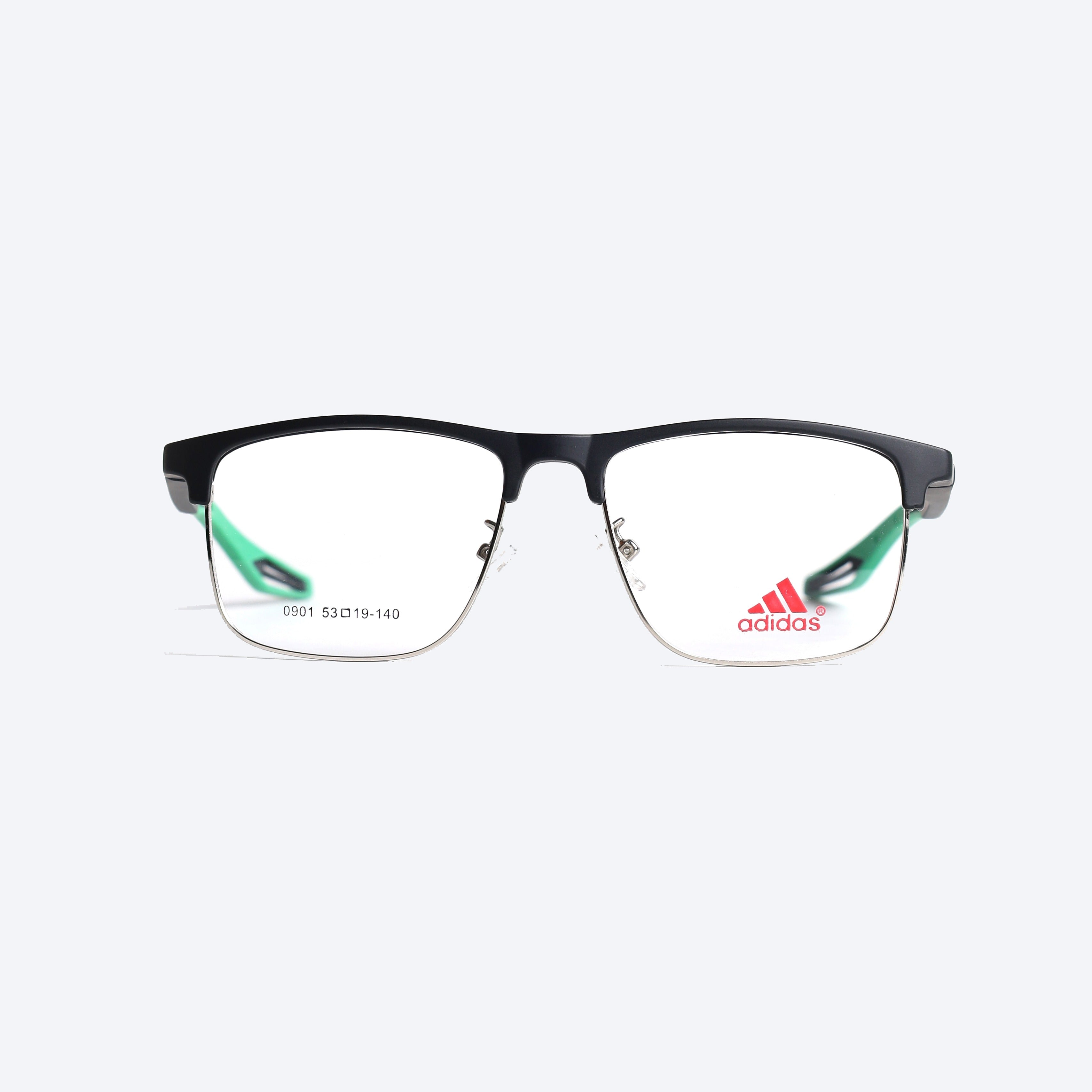 Adidas 0901 Club master Eye Glasses for Unisex - Black Silver