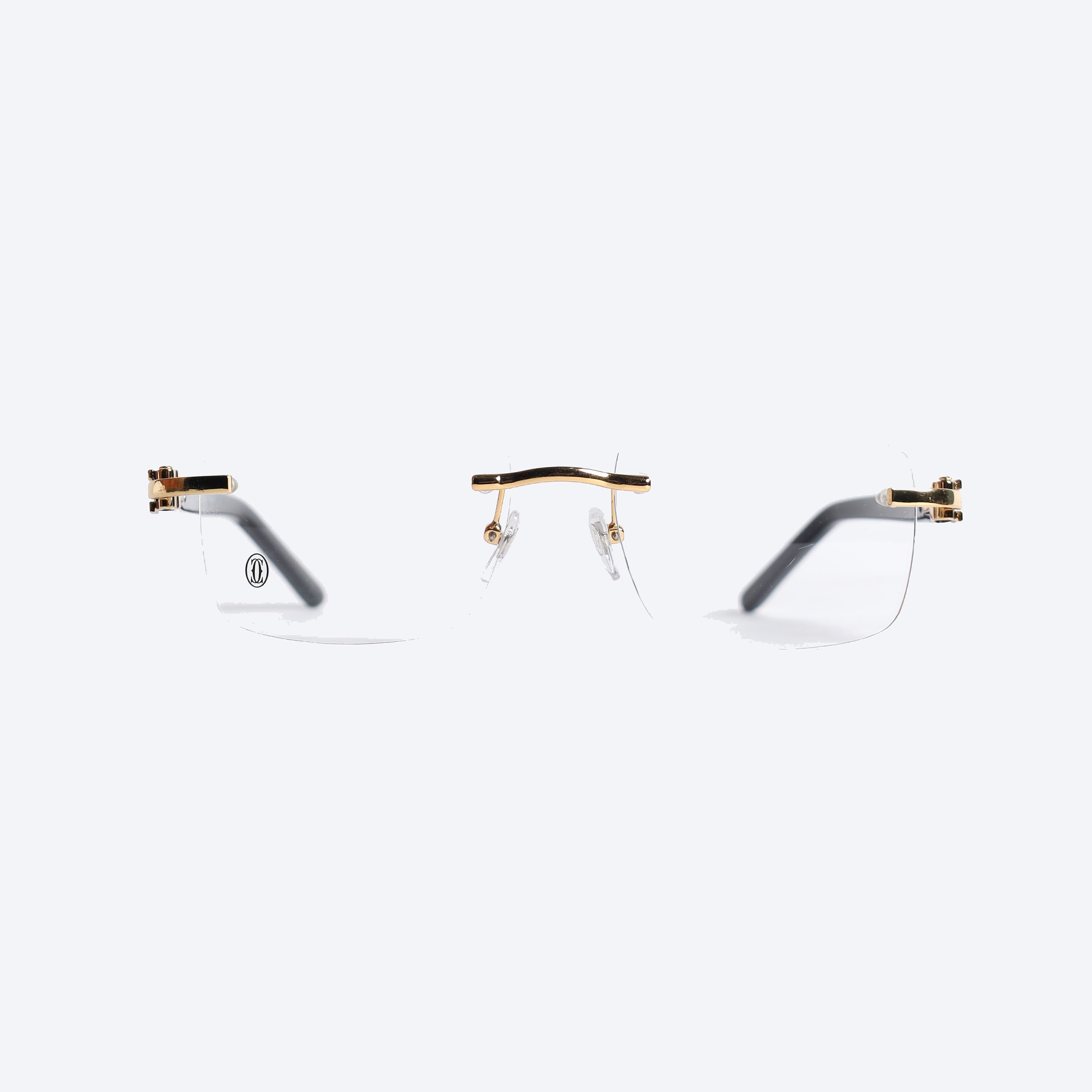Cartier 3454 Rectangle Eye Glasses for Unisex - Gold