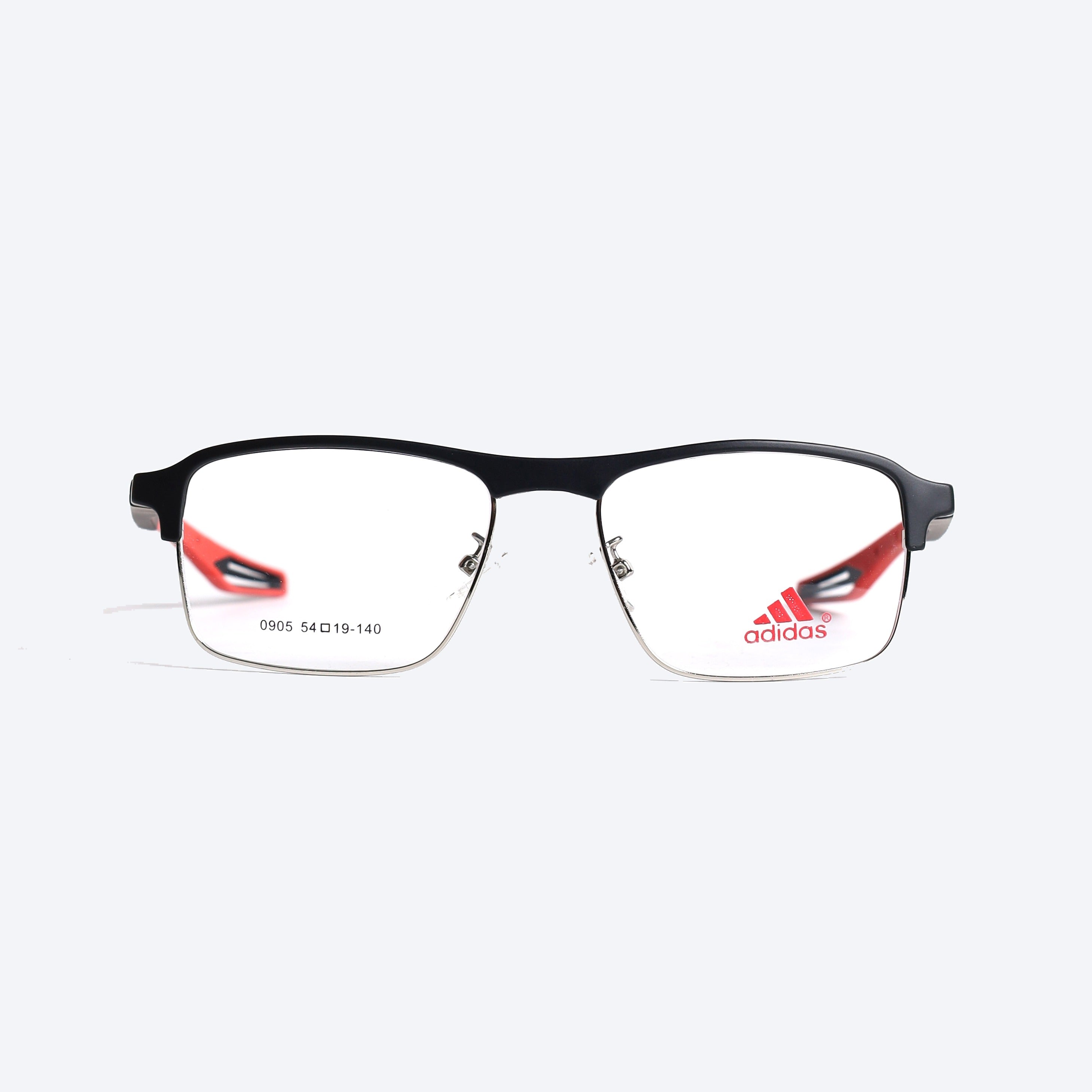 Adidas 0905 Club master Eye Glasses for Unisex - Black Silver