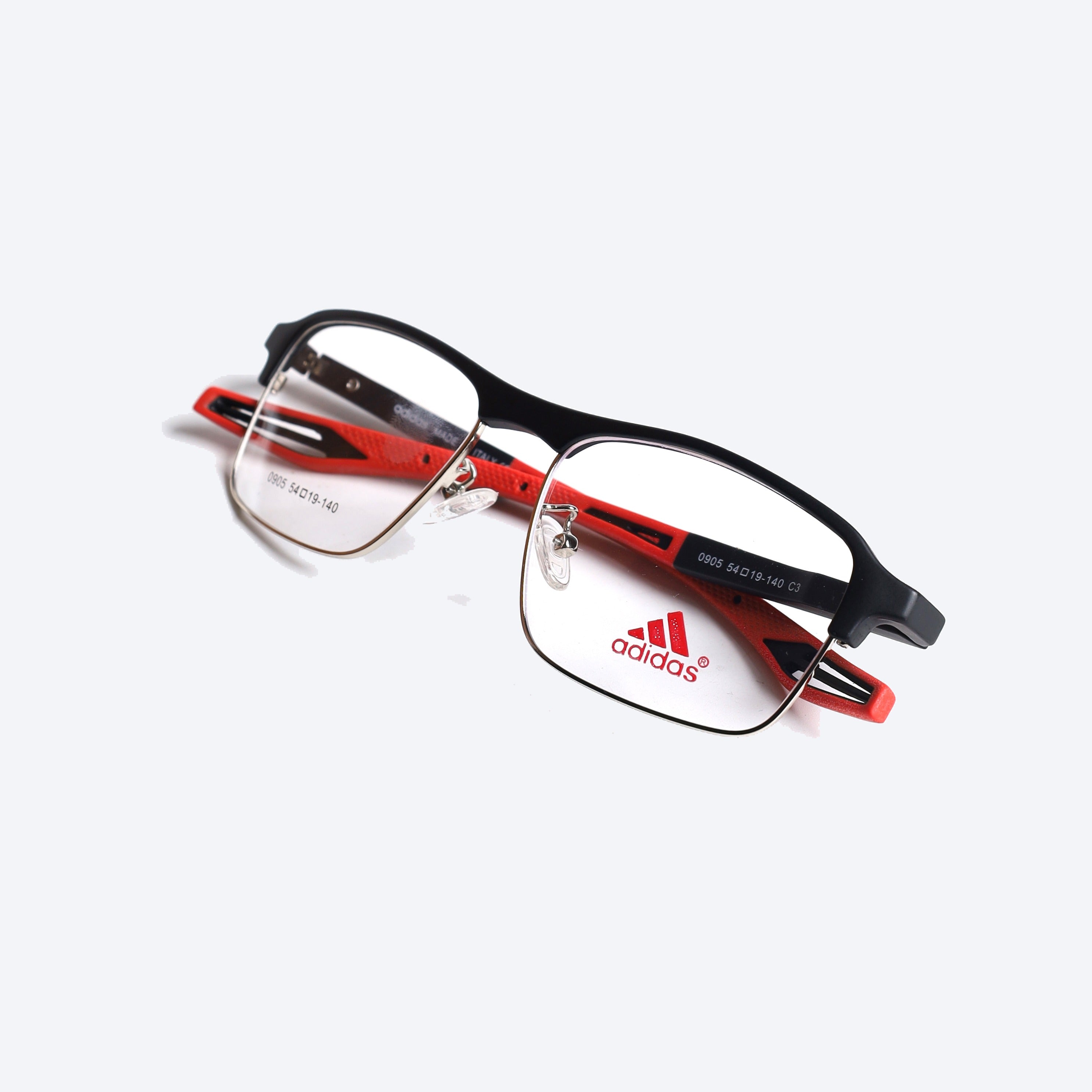 Adidas 0905 Club master Eye Glasses for Unisex - Black Silver