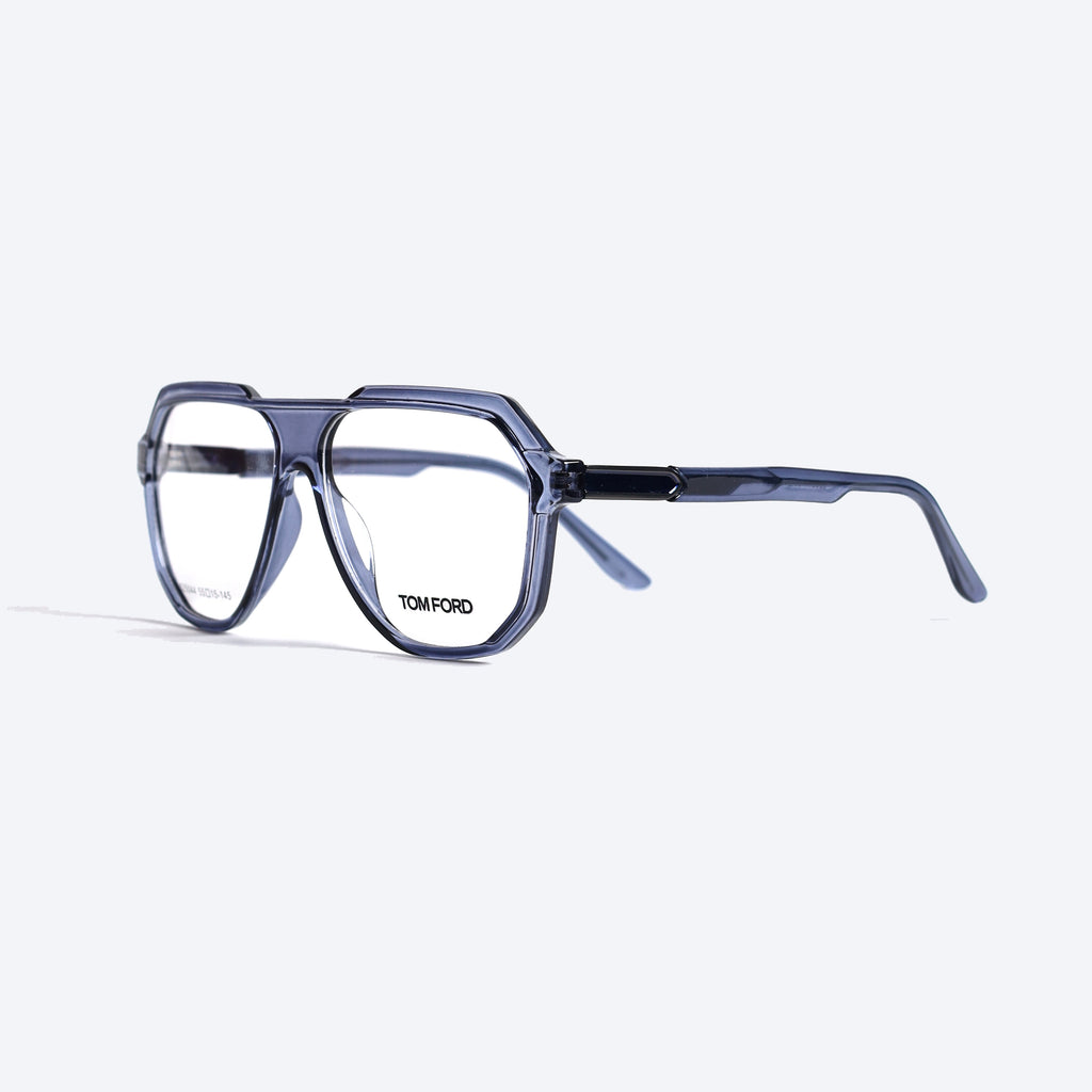 Tom Ford 525044 Geometric aviator Eye Glasses for Gents - Transparent blue